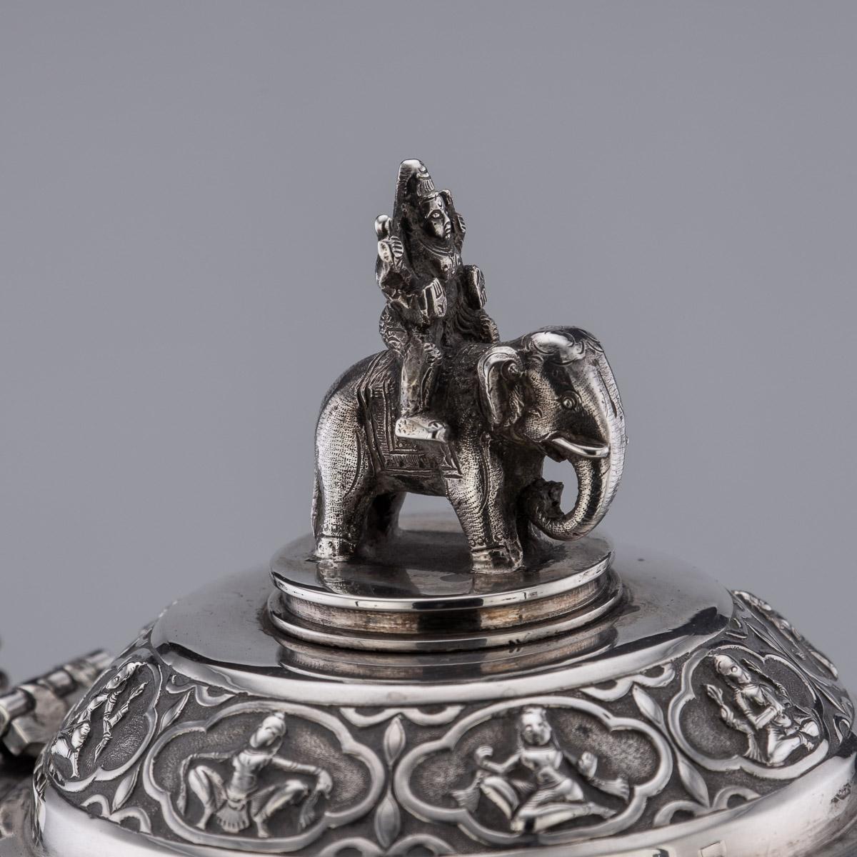 19th Century Indian Solid Silver Swami Tea Set, P. Orr & Sons, Madras, c.1880 4