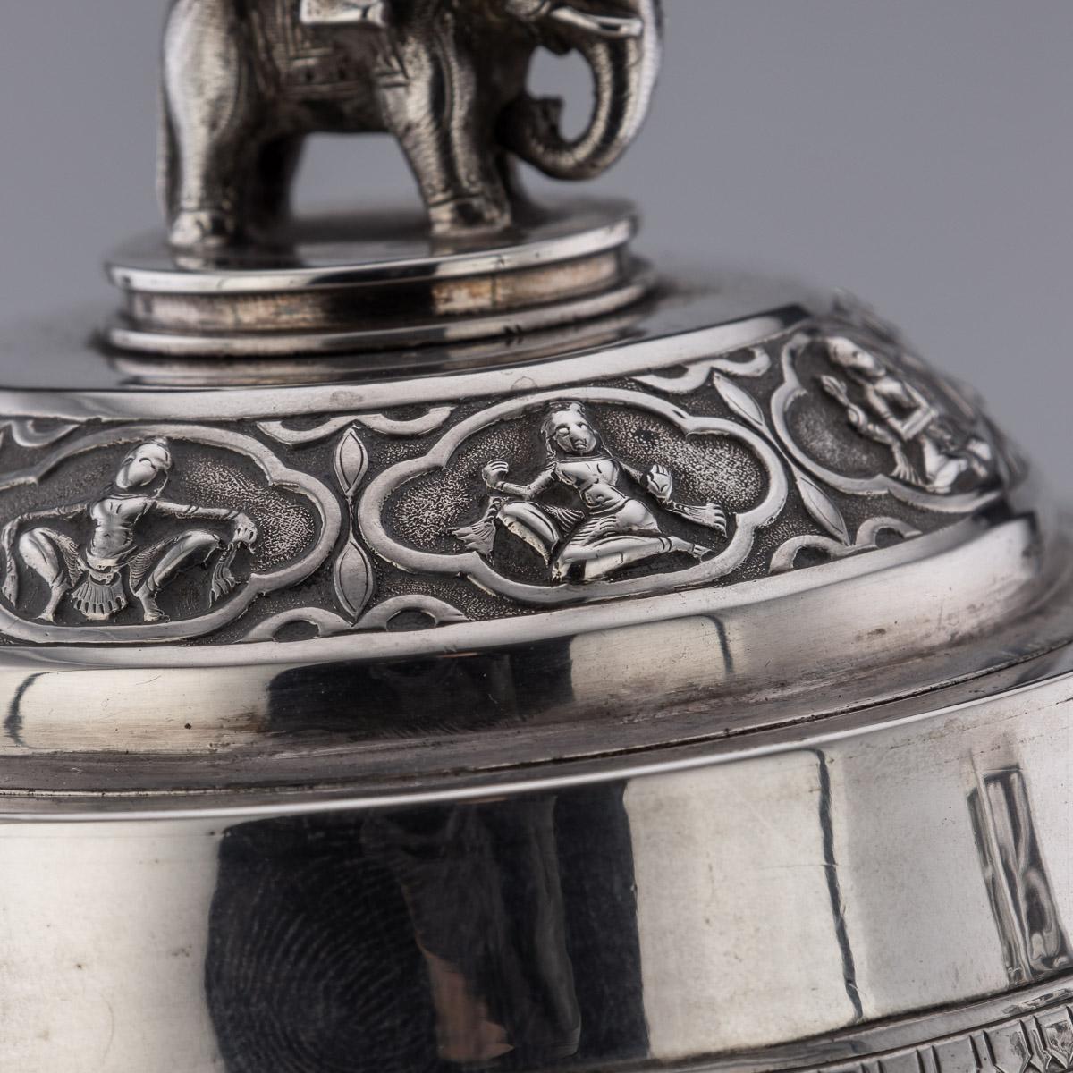 19th Century Indian Solid Silver Swami Tea Set, P. Orr & Sons, Madras, c.1880 5