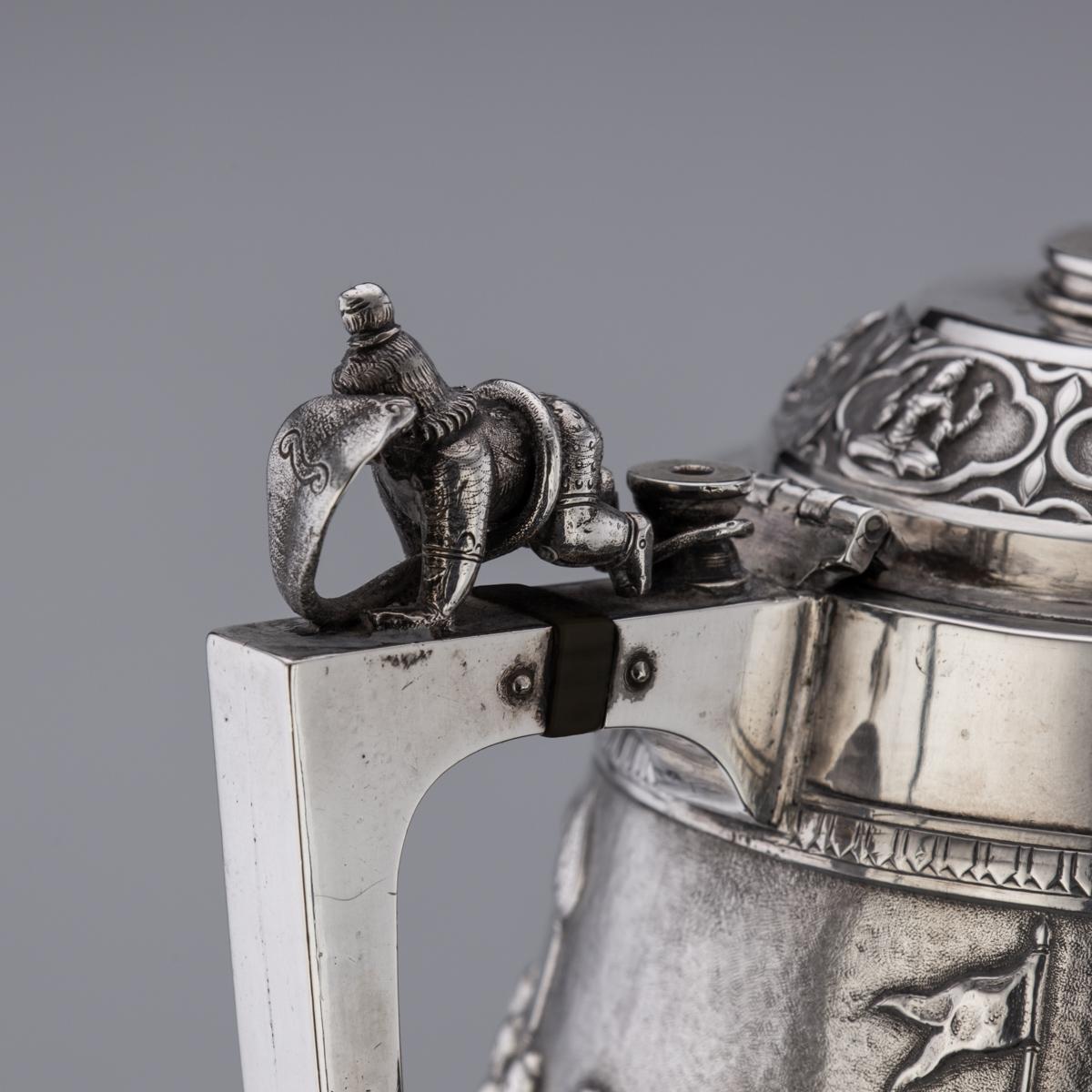 19th Century Indian Solid Silver Swami Tea Set, P. Orr & Sons, Madras, c.1880 6