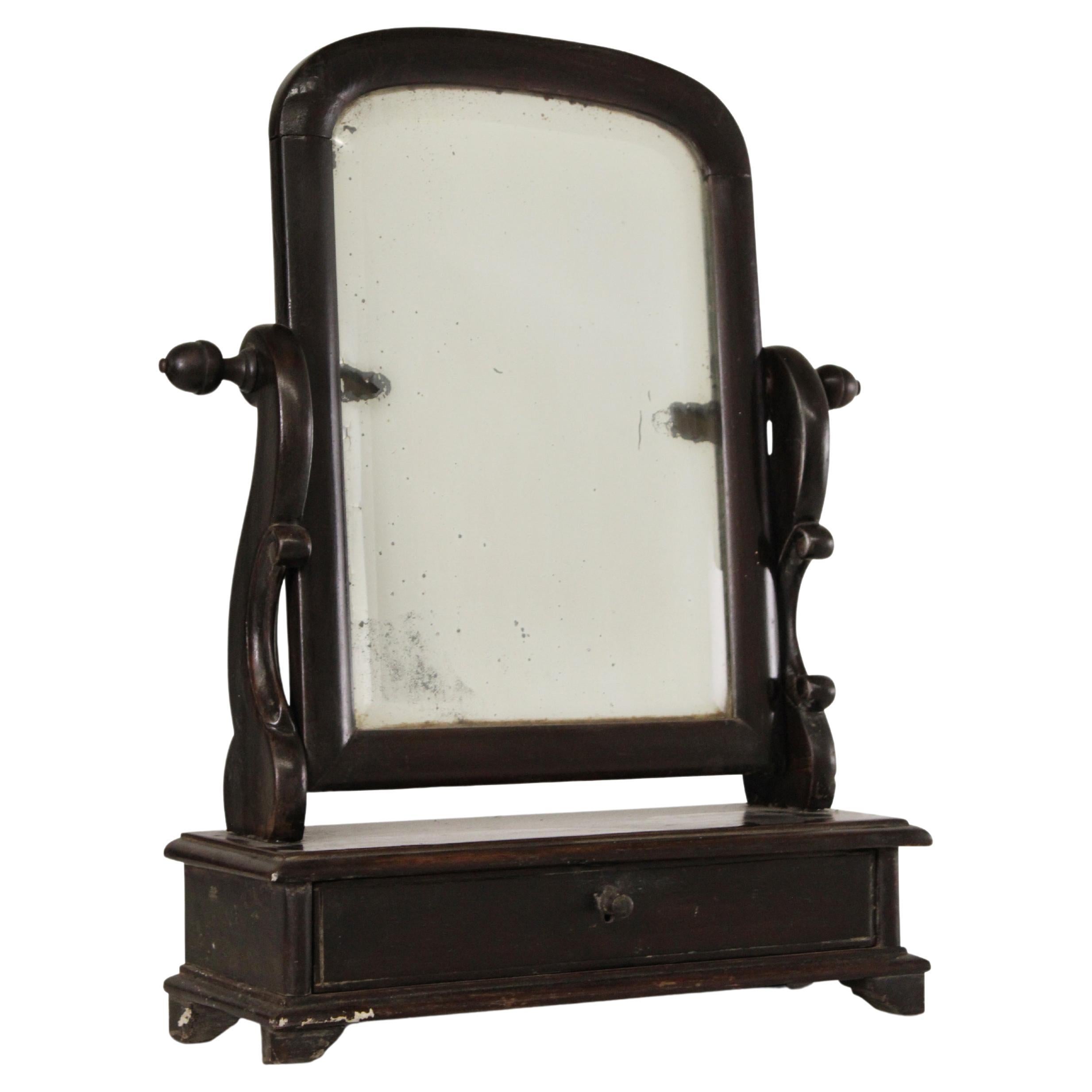 19th Century Indian Tabletop Vanity Mirror For Sale