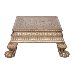 19th Century Indian White Metal Puja Table