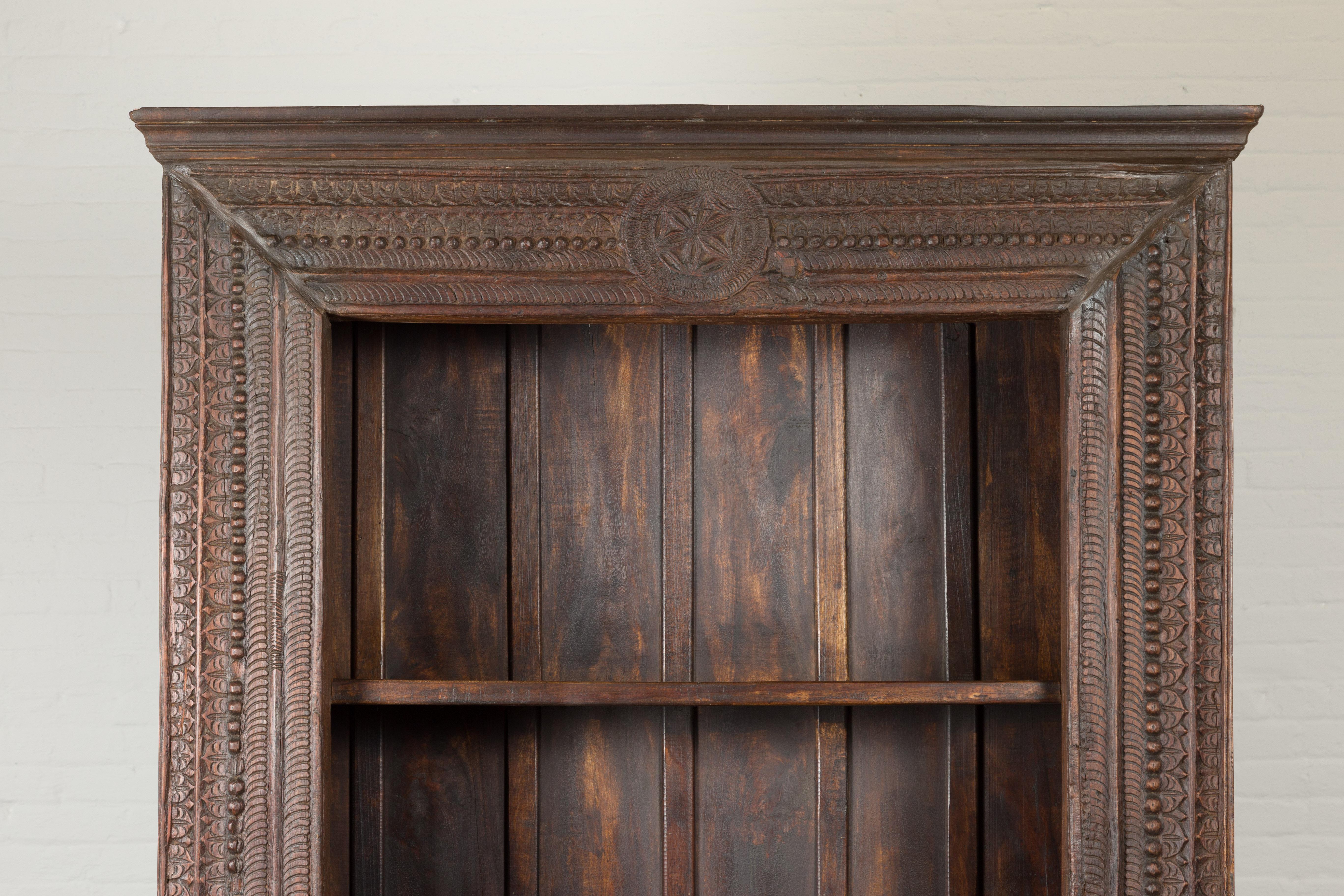 indian wood bookcase