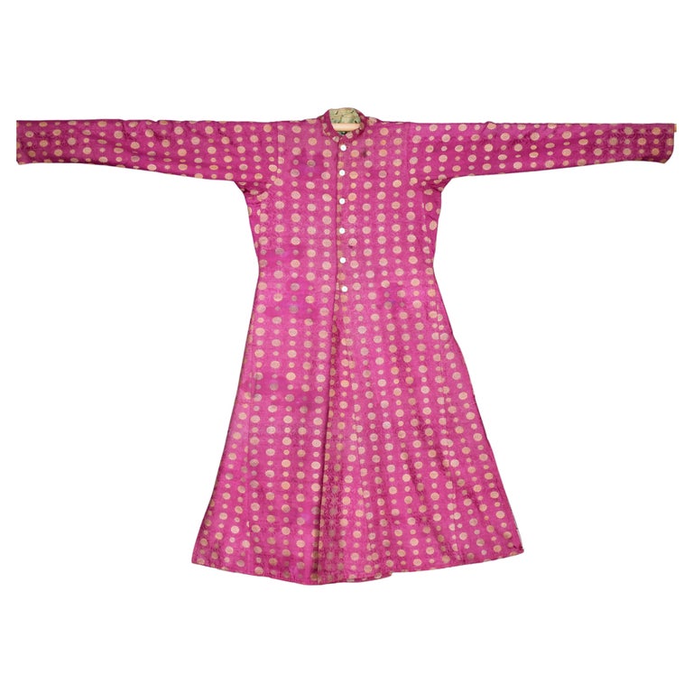 Antique Gujarati Zari Brocade Coat For Sale at 1stDibs