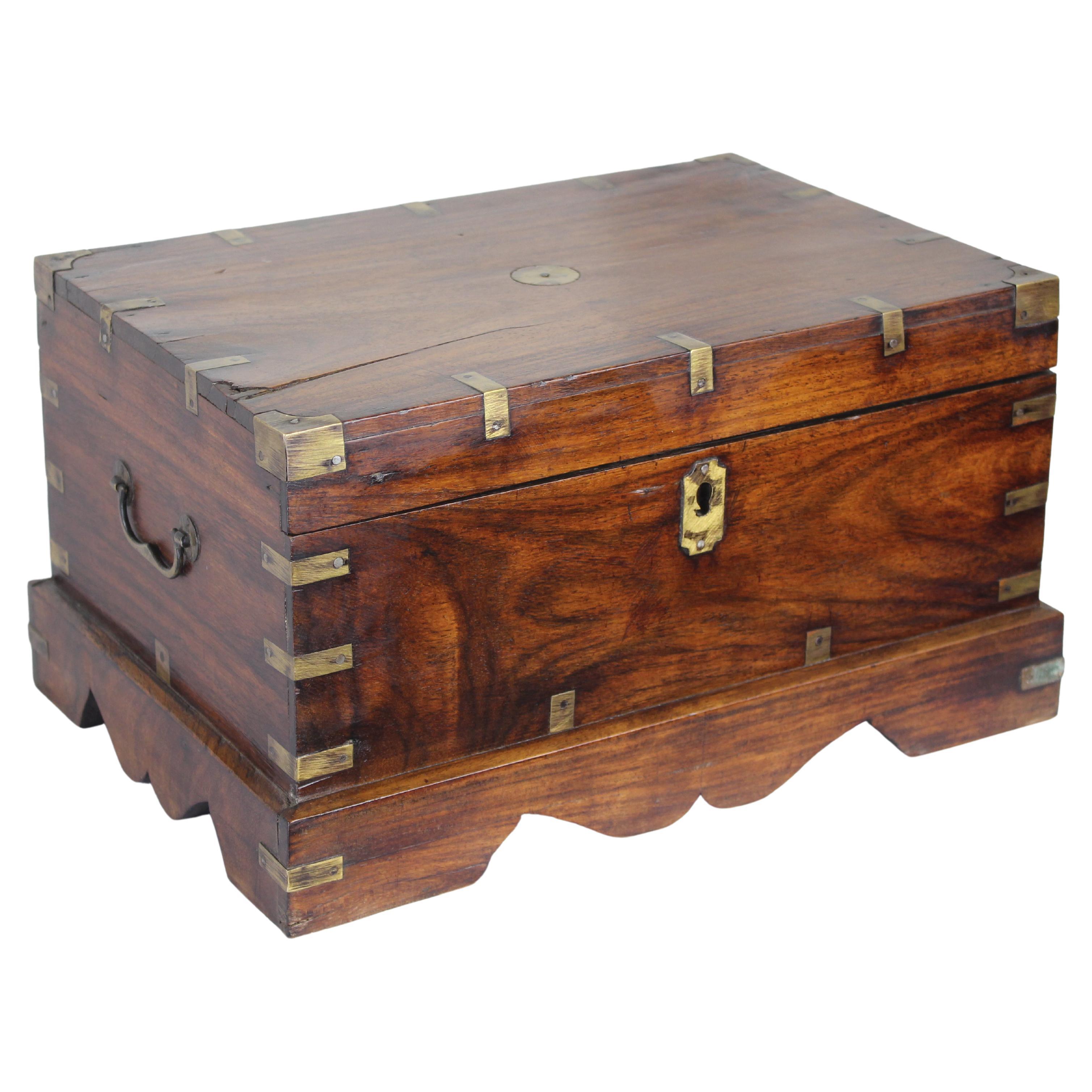 19th Century Indo European Teak Box For Sale