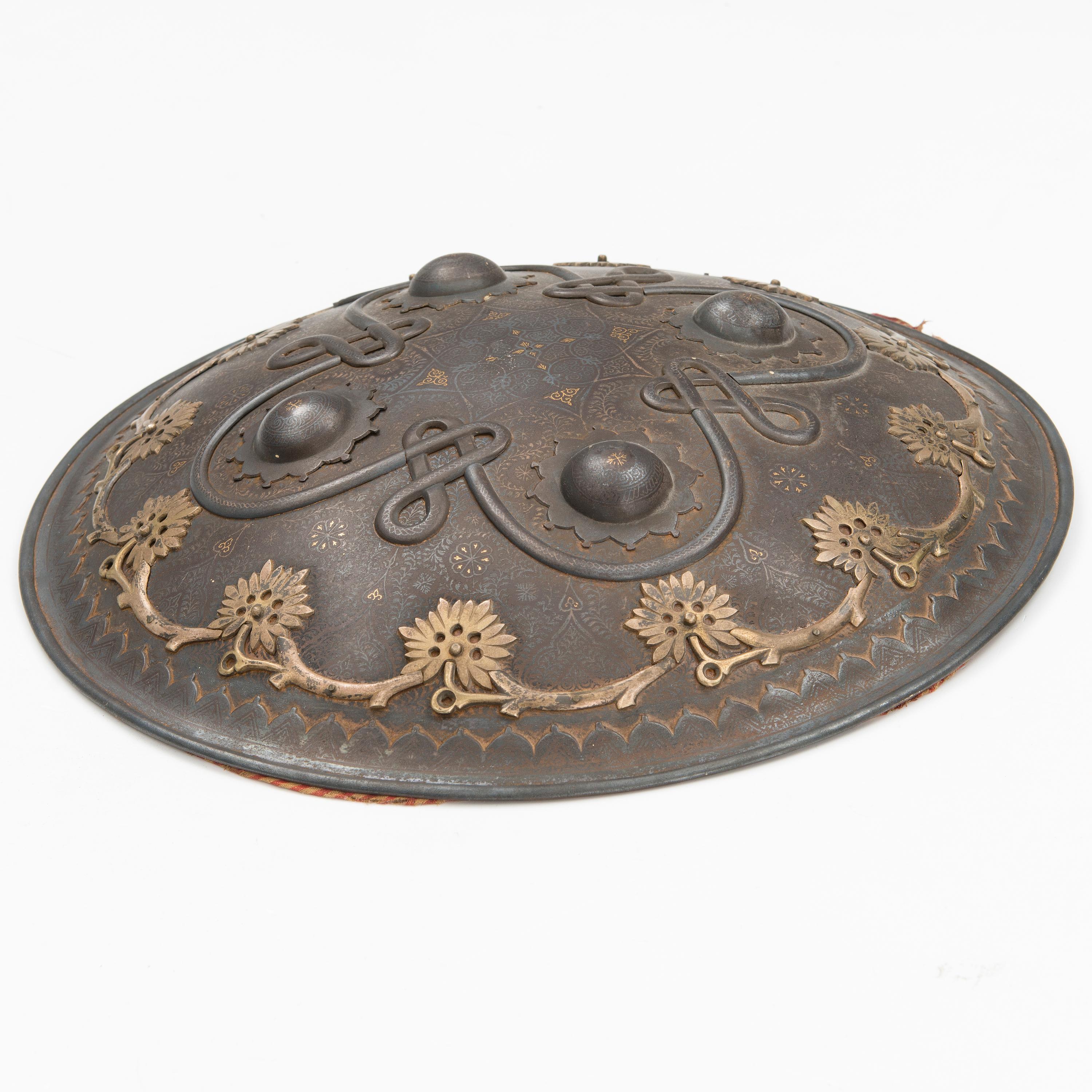  Indo-persischer Dhal-Schilfrohr aus Stahlschild aus dem 19. Jahrhundert im Angebot 14