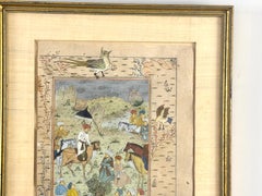 Indo-persische Miniatur aus dem 19. Jahrhundert, antike Manuskriptmalerei