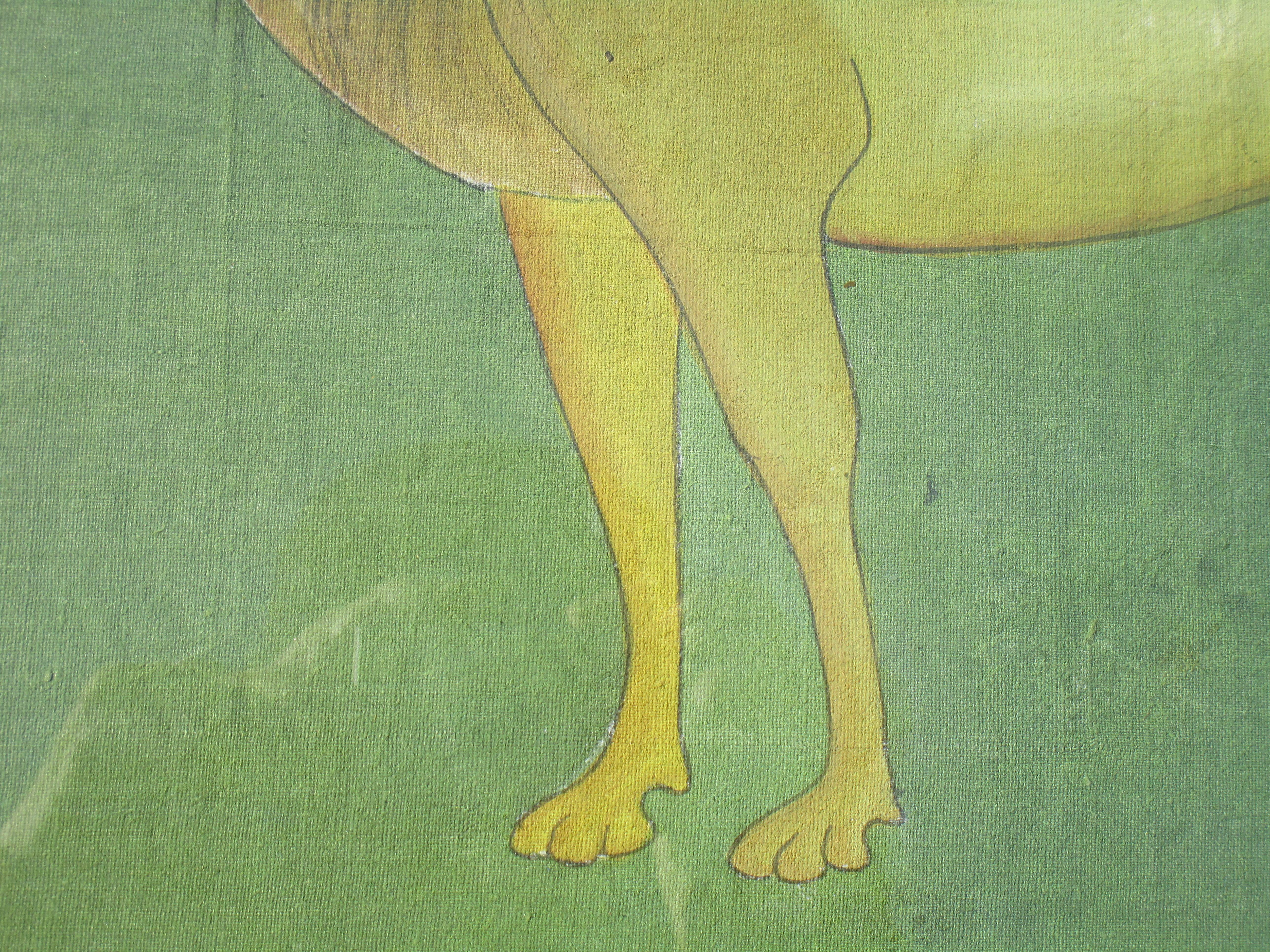 Indo Persian Painting Fantastical Lion, Circa 1900 In Good Condition In Rochester, NY