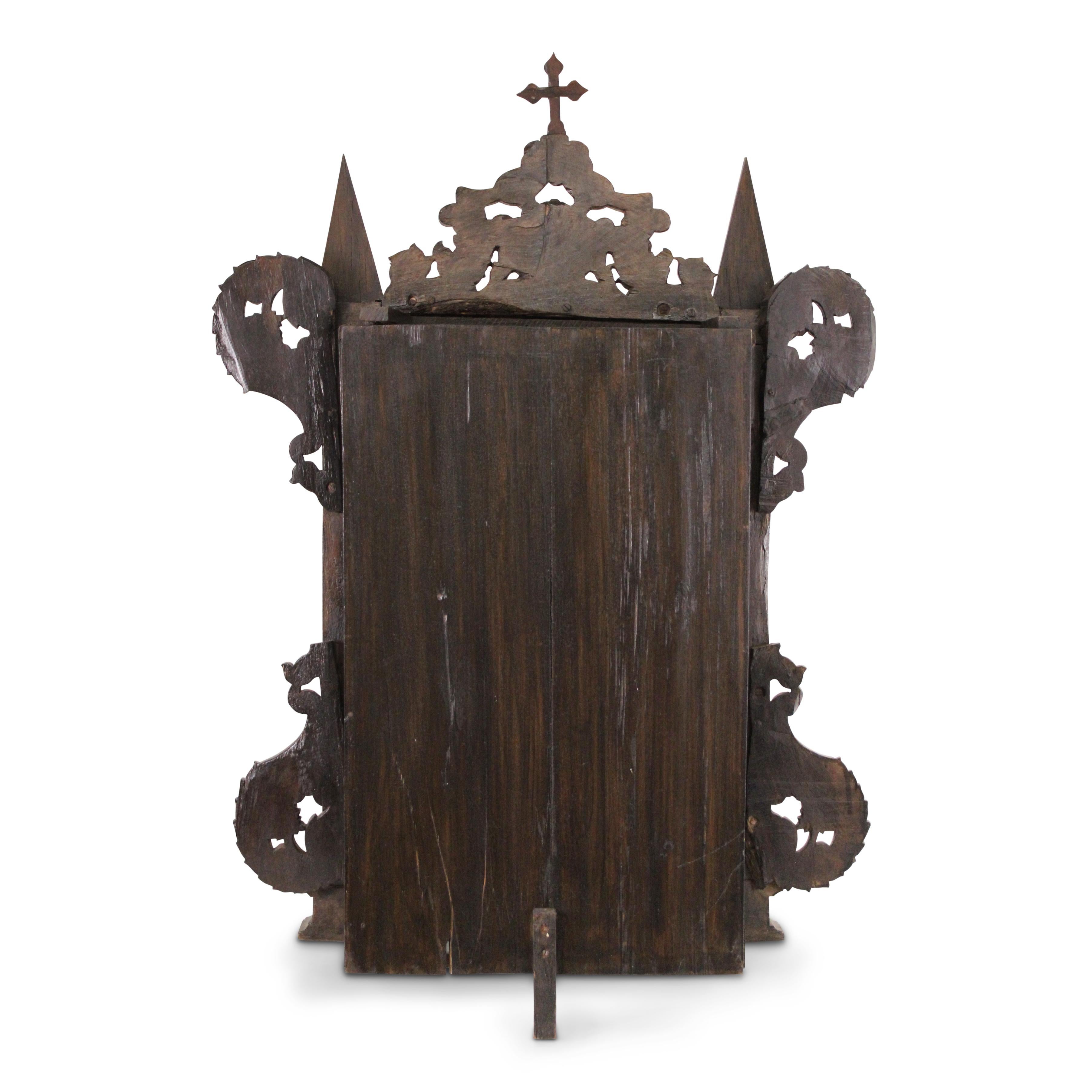 Indian 19th Century Indo - Portuguese Rosewood Tabernacle For Sale