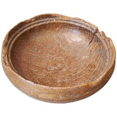 19th Century Indonesian Organic Burled Teak Bowl