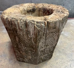 19th-Century Indonesian Carved Mortar