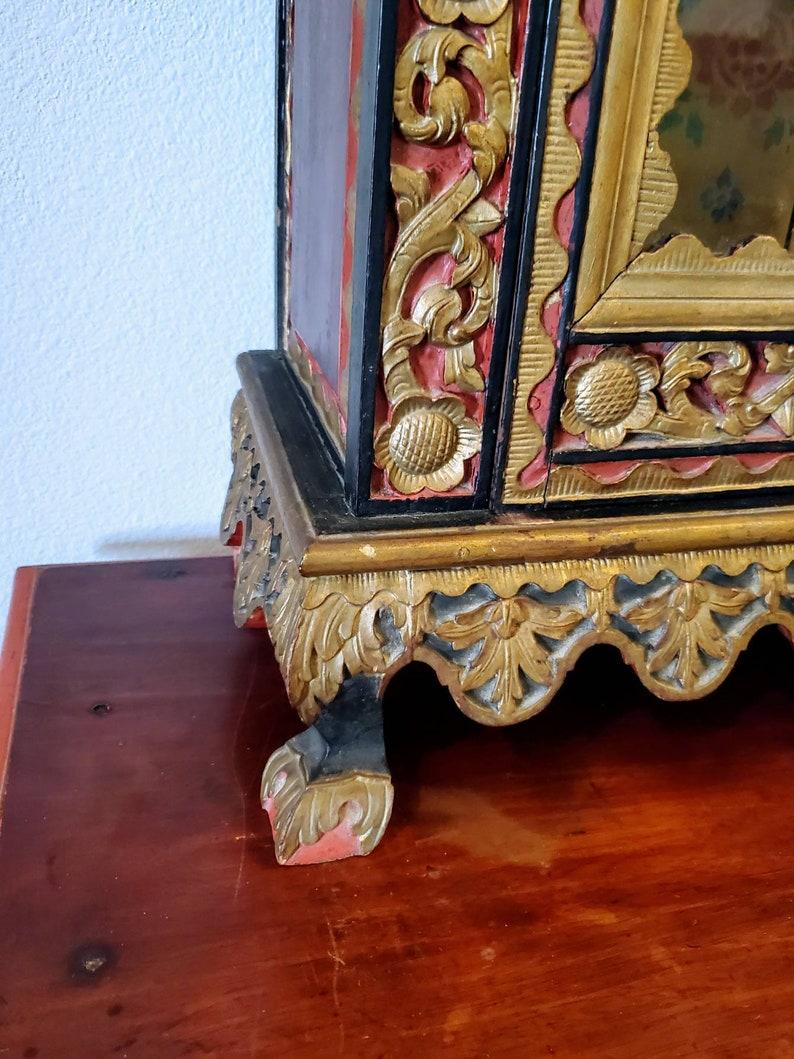 Gilt 19th Century Indonesian Lamari Palembang Display Cabinet For Sale