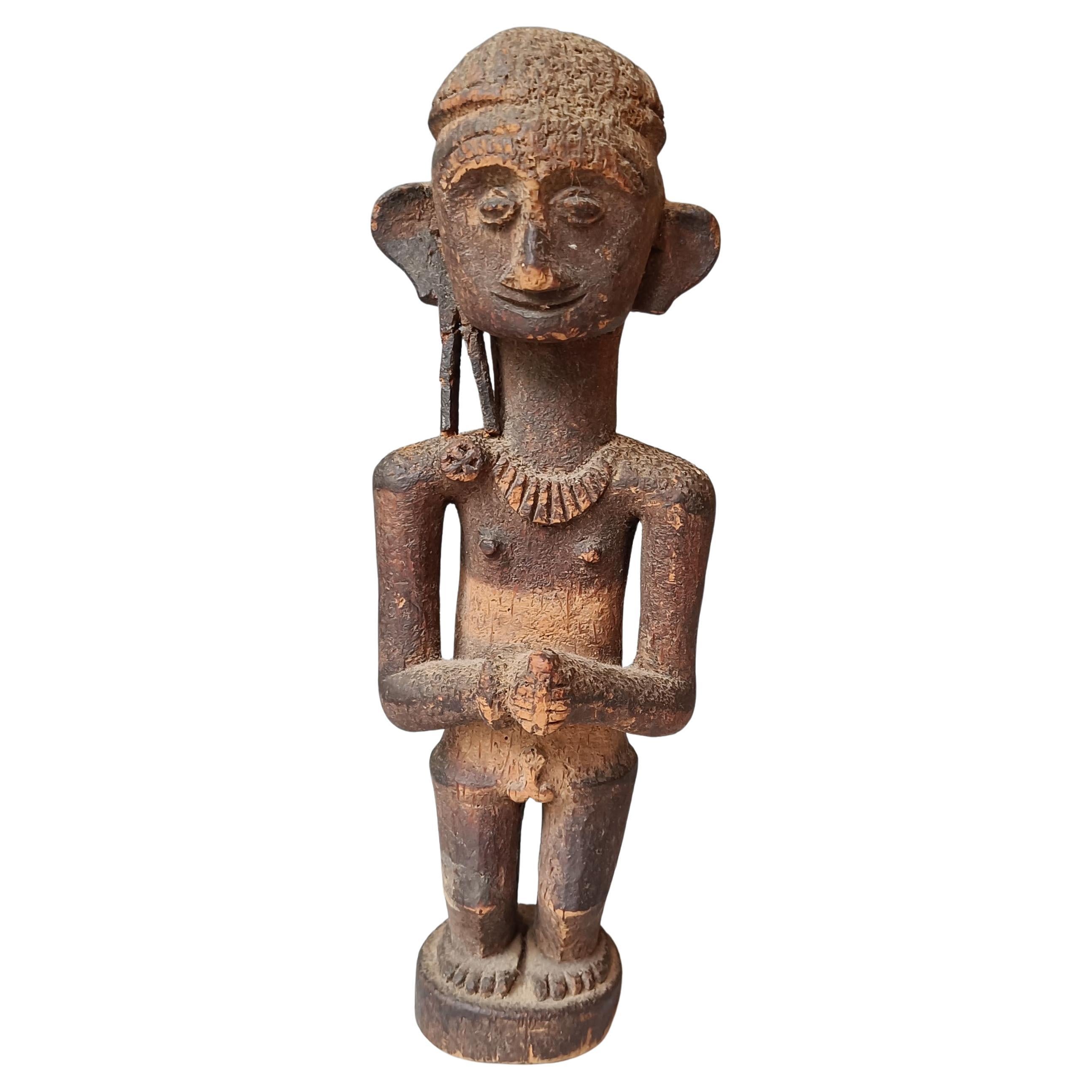 Figure d'ancêtre de Nias (Adu Zatua) indonésienne du 19e siècle - Tribal Art