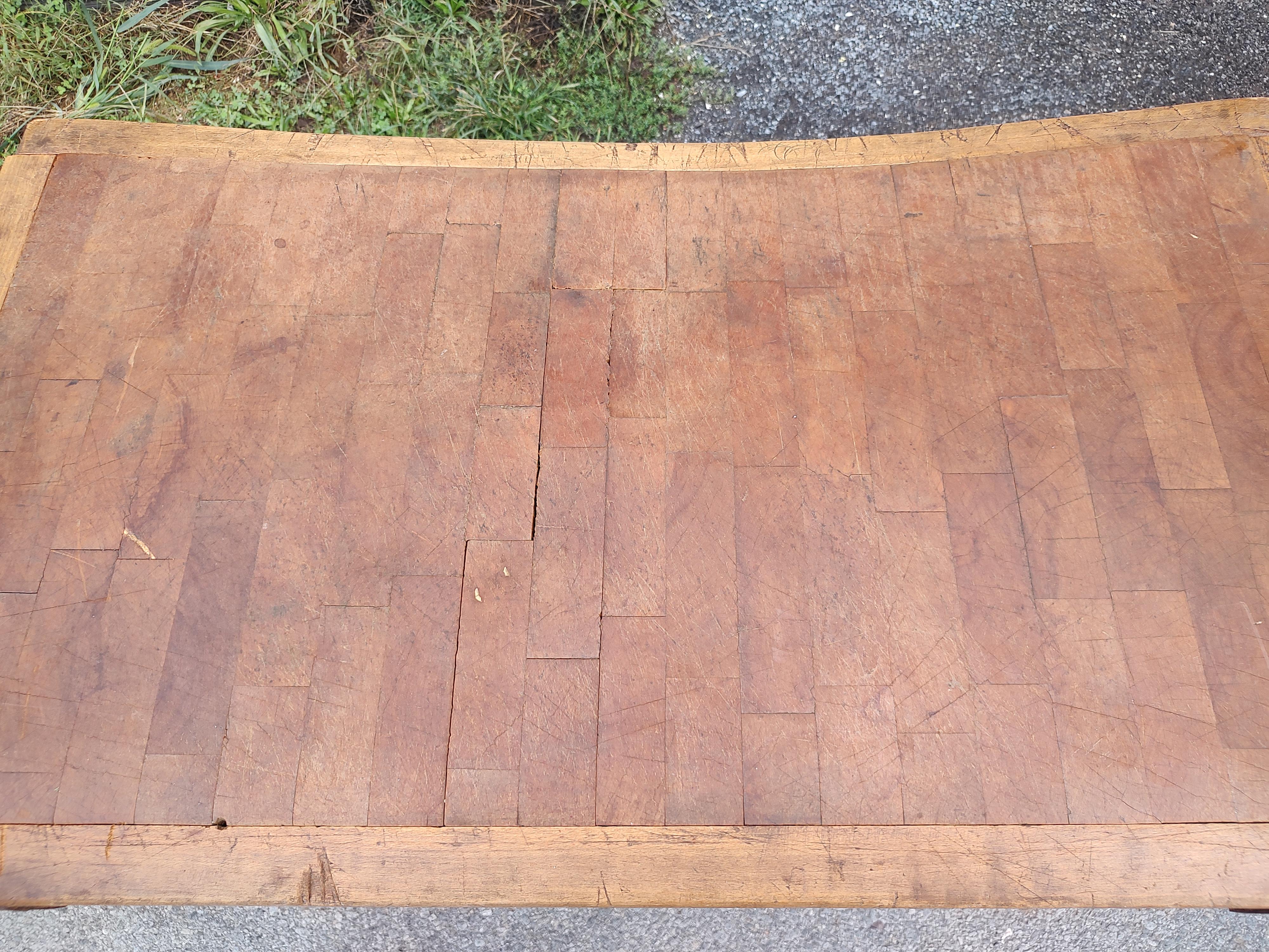 collapsible butcher block table