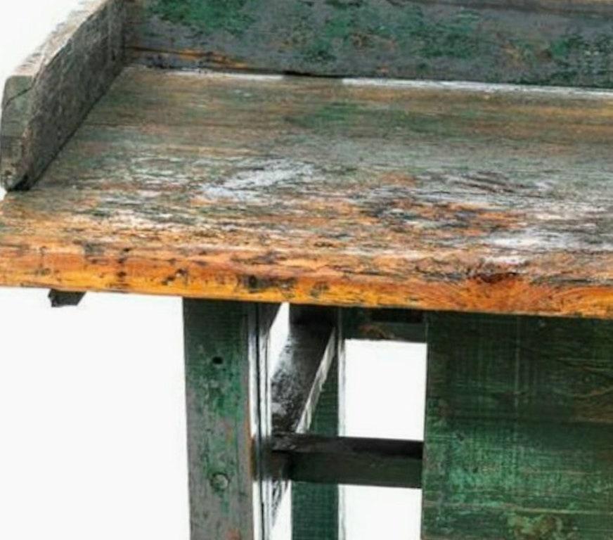 19th Century Industrial Distressed Work Bench For Sale 3