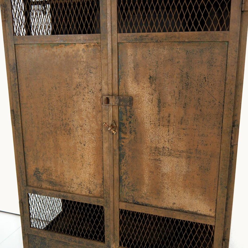Late 19th Century 19th Century Industrial Factory Wardrobe with Beautiful Patina For Sale