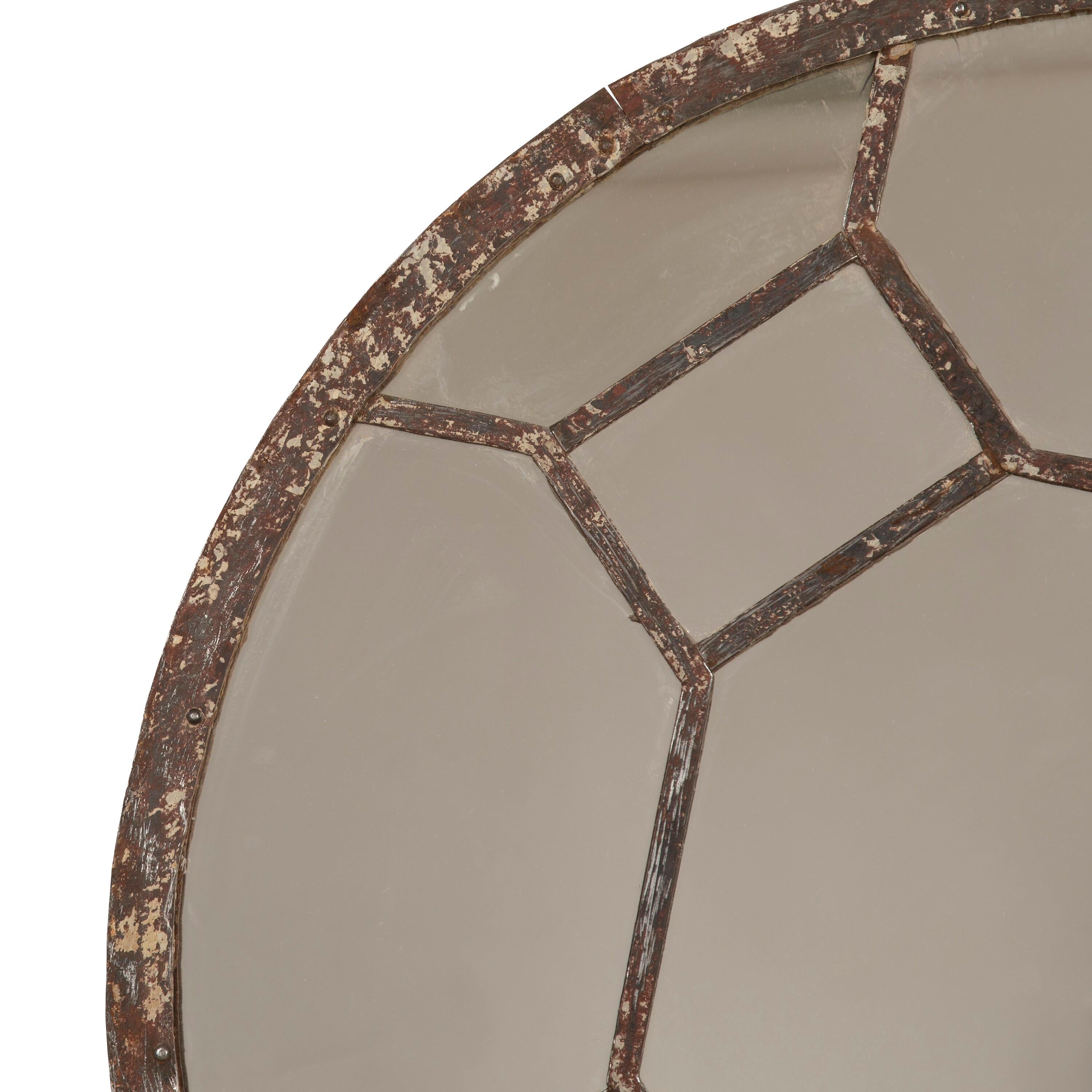 19th Century Industrial Metal Mirror For Sale 1