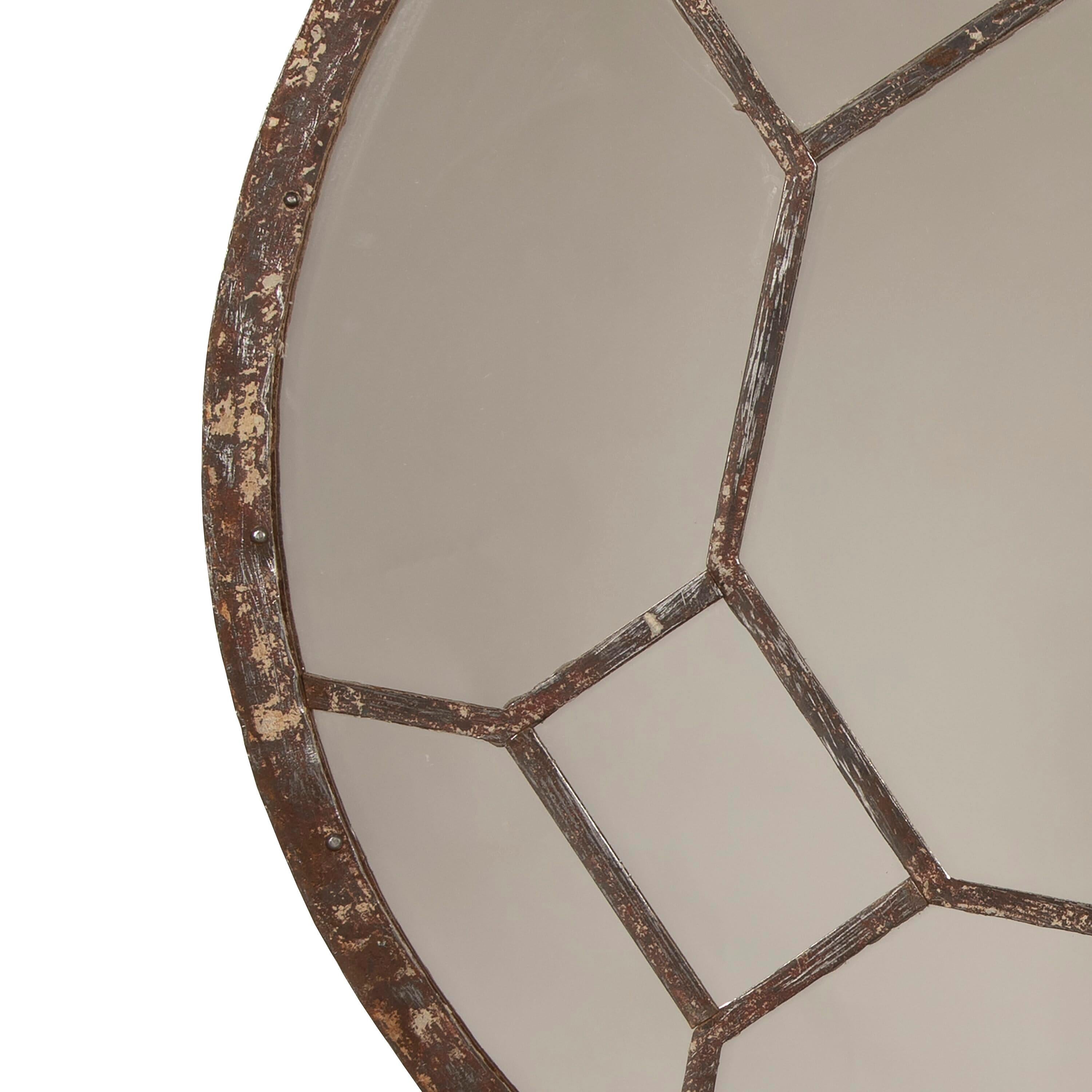 19th Century Industrial Metal Mirror For Sale 2
