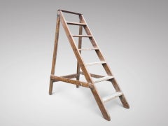 Industrielles Set von Kiefernholz-Bibliotheksstühlen aus dem 19. Jahrhundert