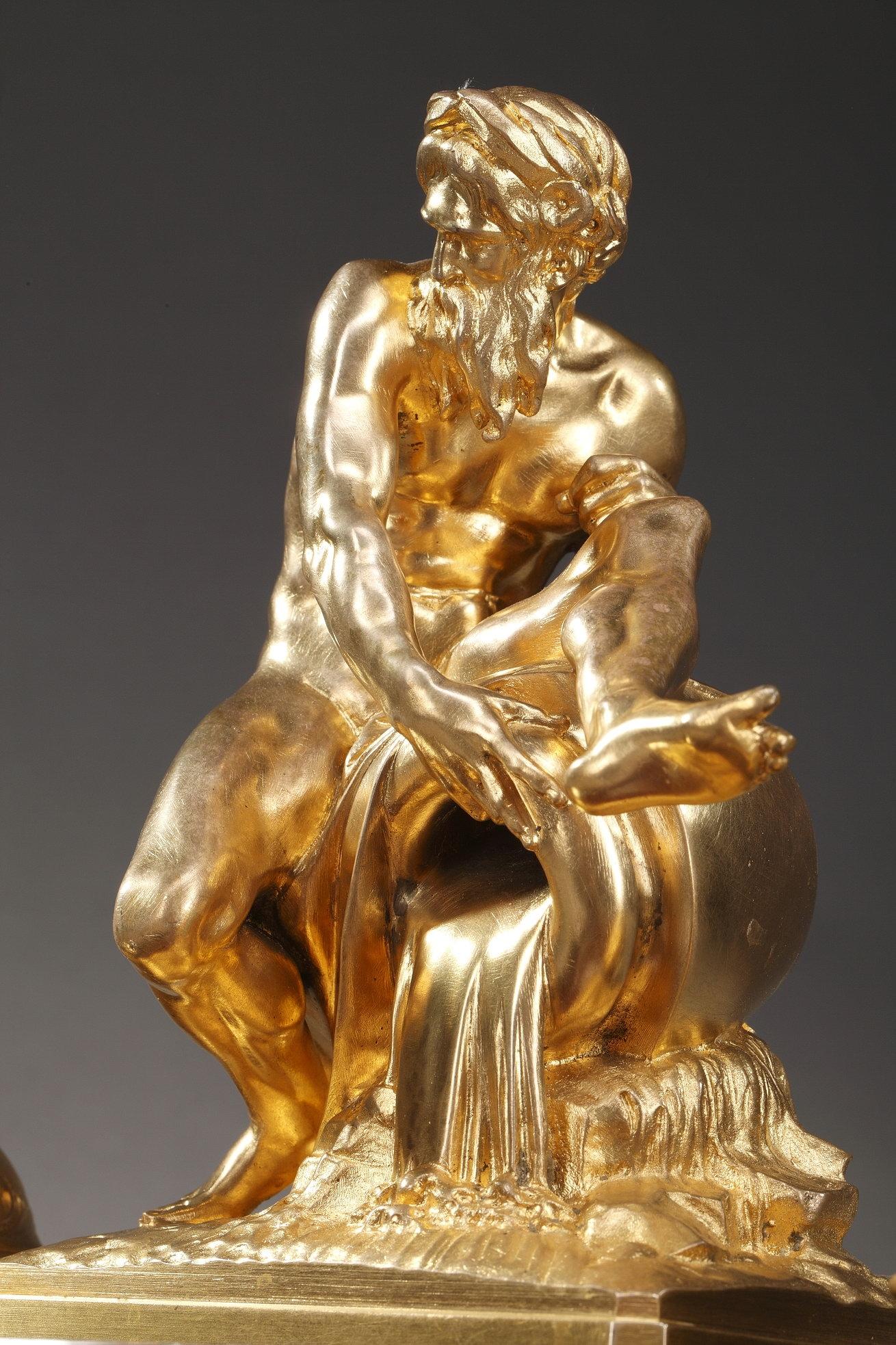19th Century Inkwell a River after Jean-Jacques Caffieri 4