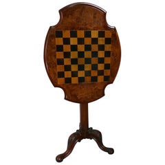 19th Century Inlaid Burr Walnut, Games Table