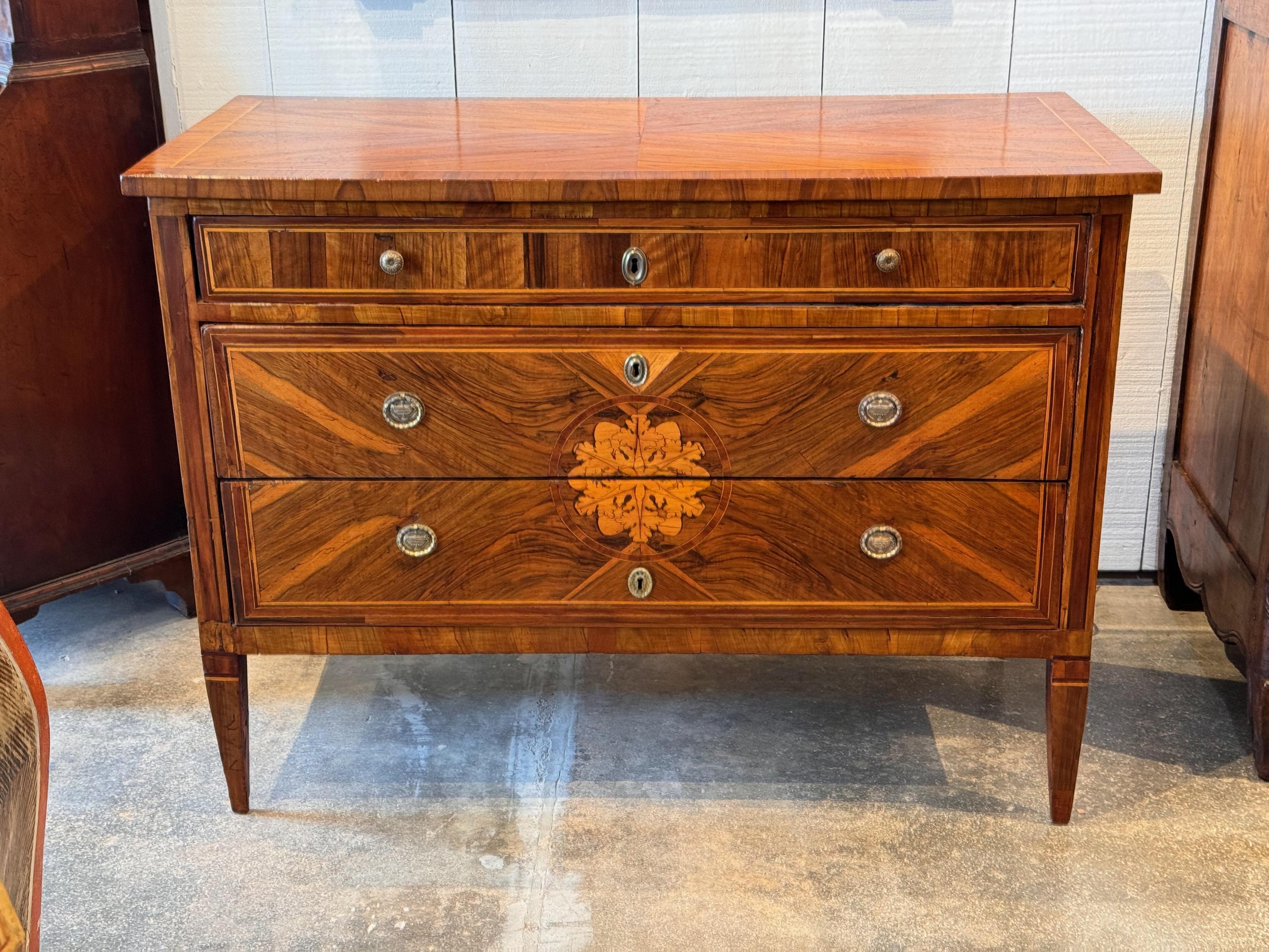 Italian 19th Century Inlaid Commode For Sale