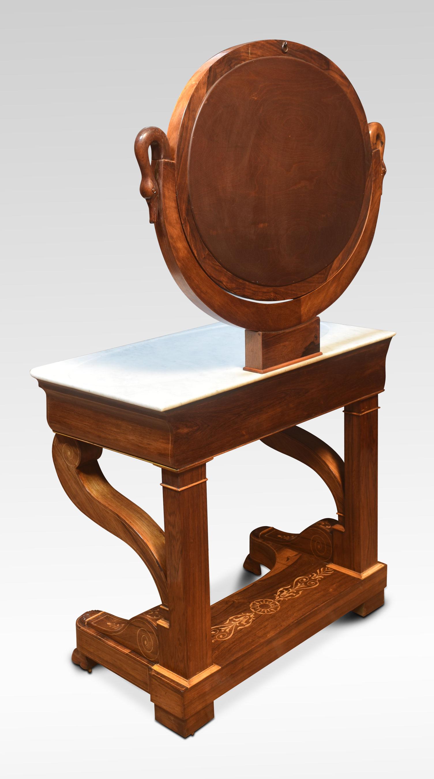Table de toilette en marqueterie du XIXe siècle en vente 4