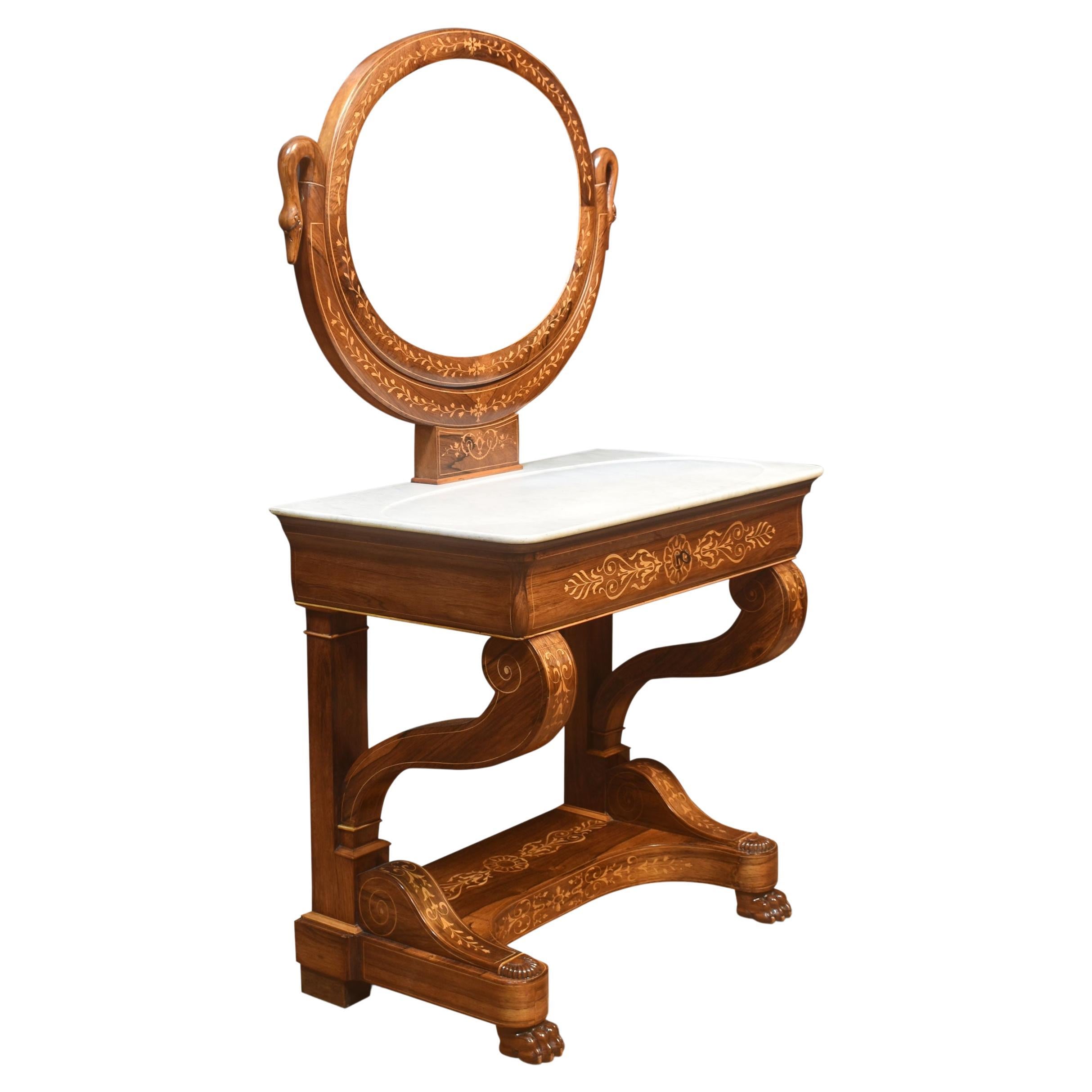 19th Century, Inlaid Dressing Table
