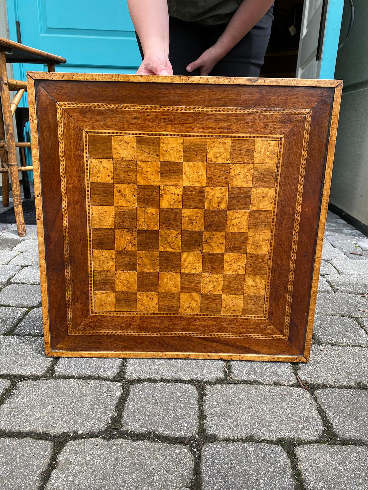 19th century inlaid game board.