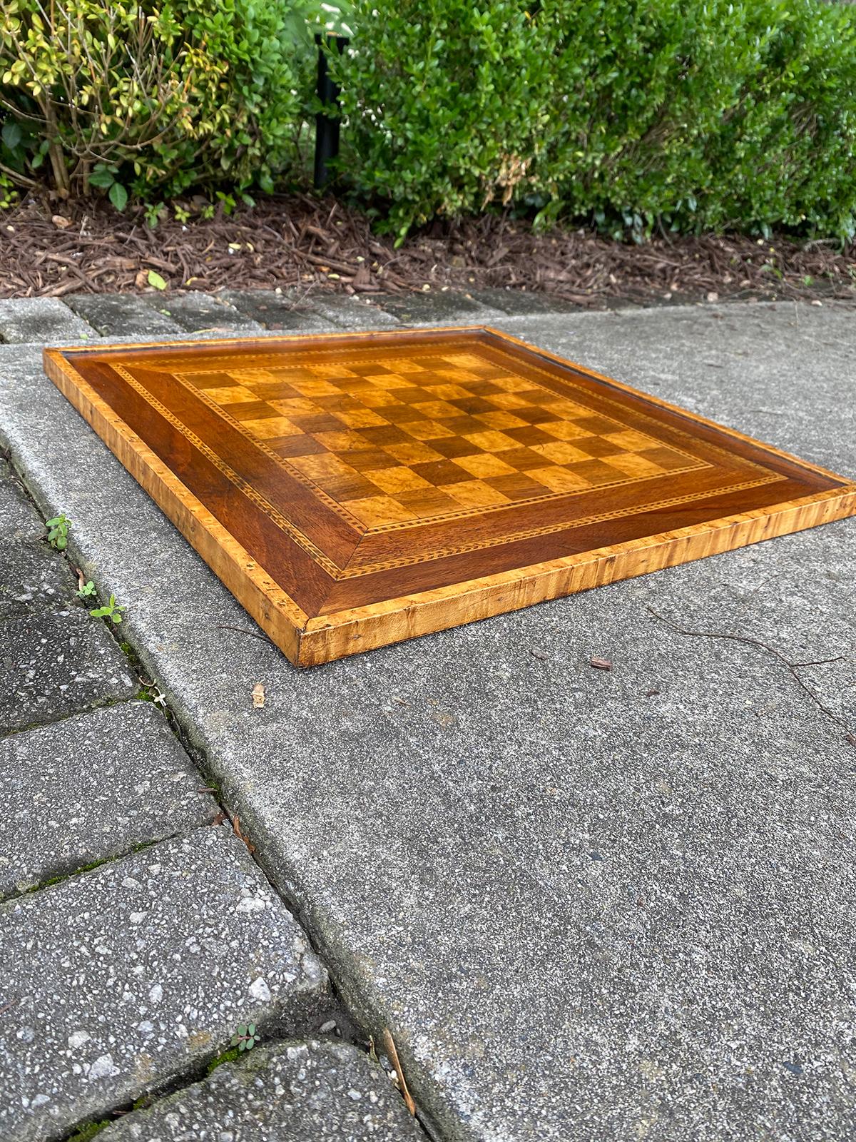 Wood 19th Century Inlaid Game Board