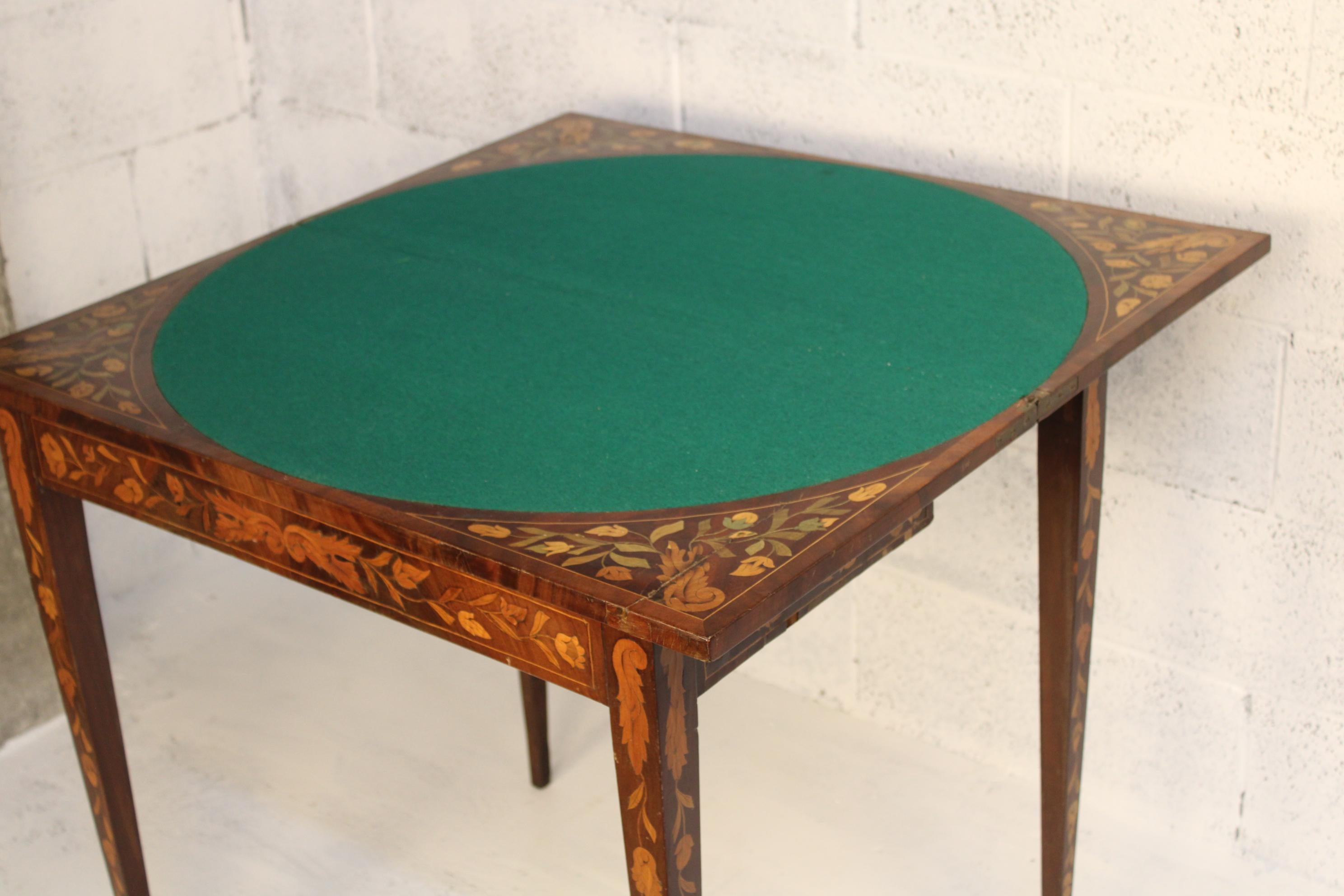 19th Century Inlaid Game Table Netherlands about 1830s 6