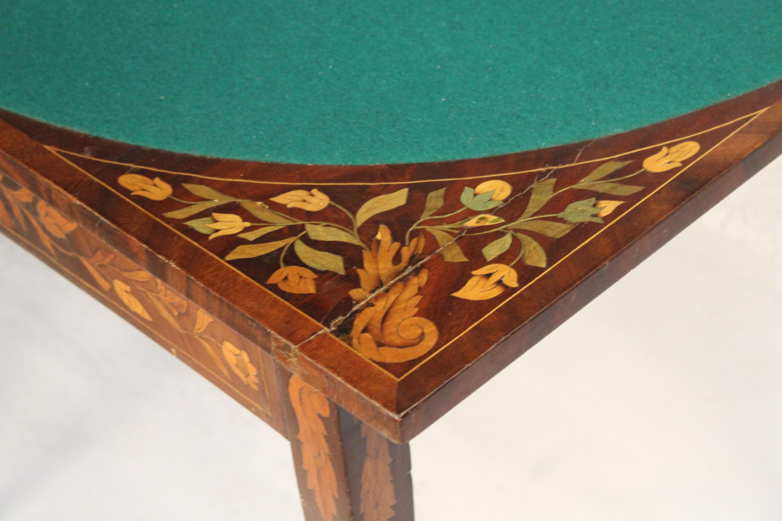19th Century Inlaid Game Table Netherlands about 1830s 8