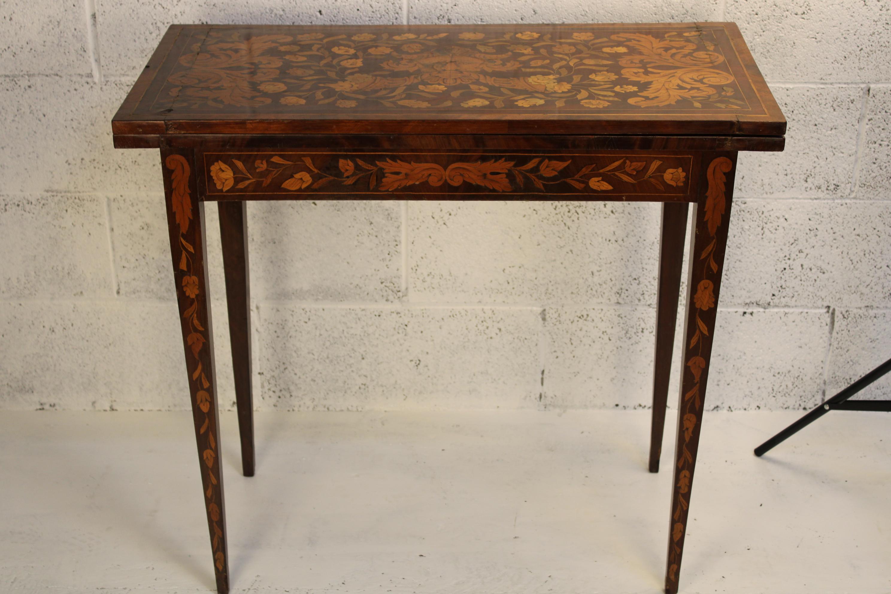 Louis Philippe 19th Century Inlaid Game Table Netherlands about 1830s