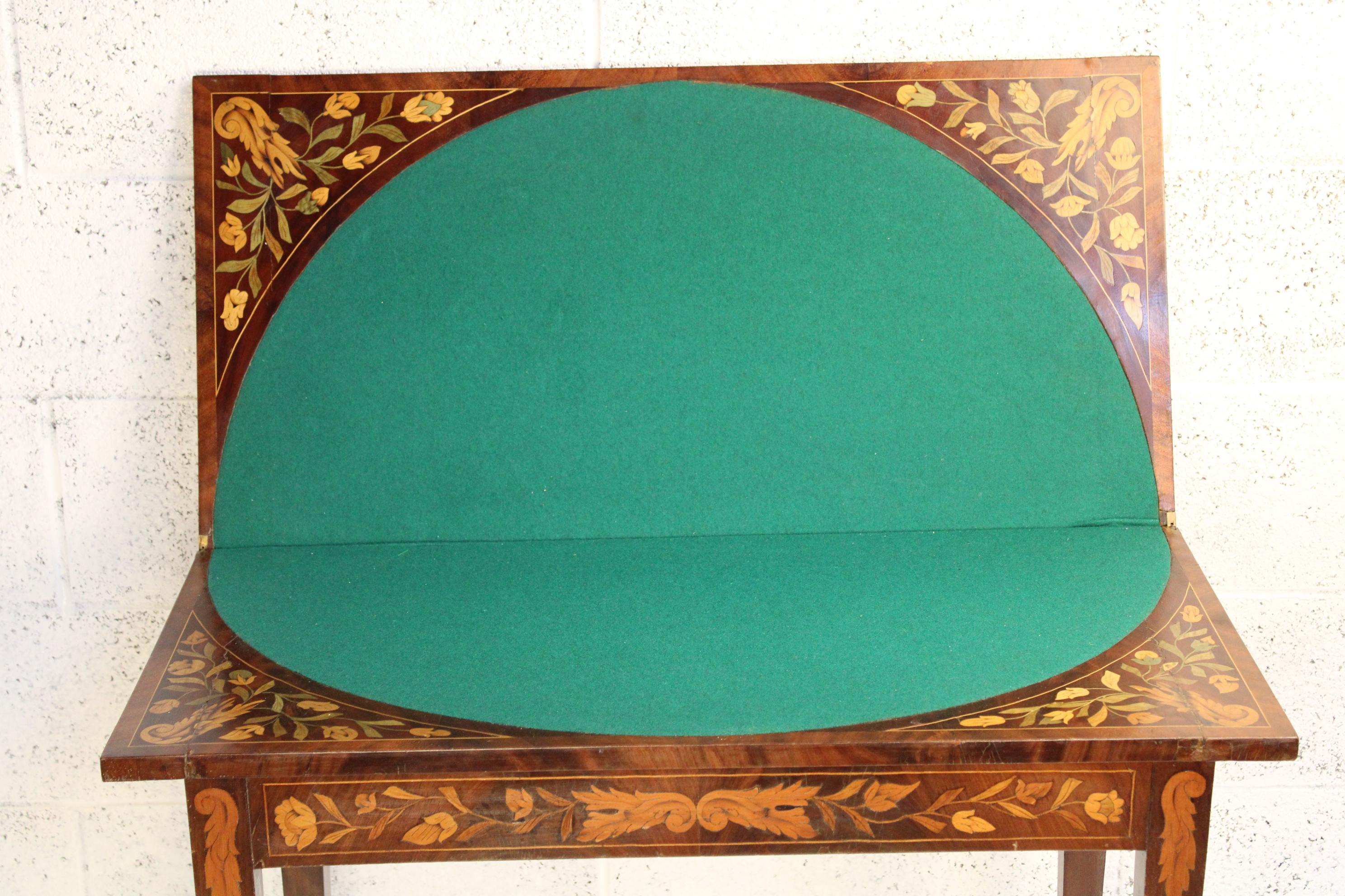 19th Century Inlaid Game Table Netherlands about 1830s 1