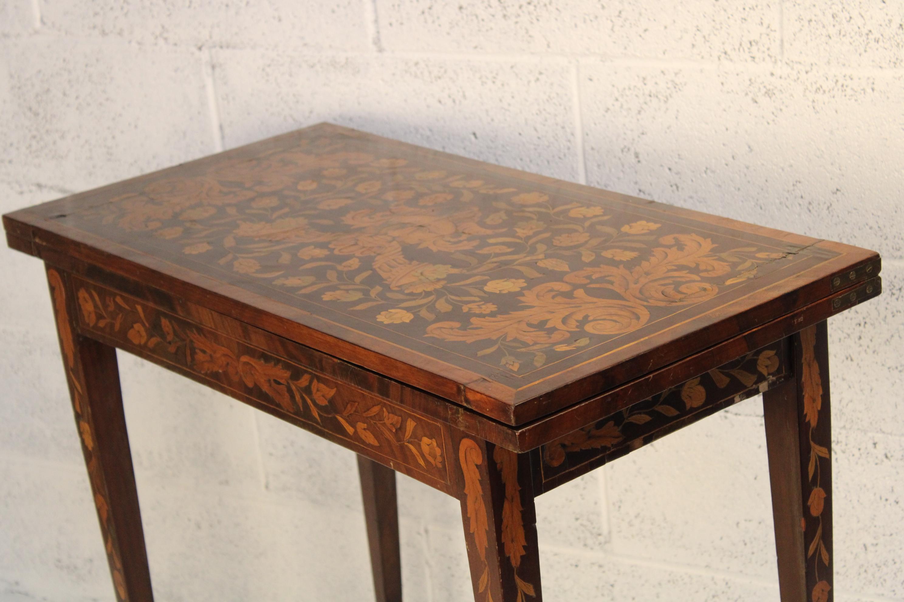 19th Century Inlaid Game Table Netherlands about 1830s 3