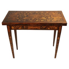 19th Century Inlaid Game Table Netherlands about 1830s