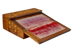 19th century inlaid Irish Killarney writing slope