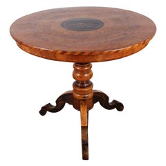 19th Century Inlaid Italian Pedestal Table
