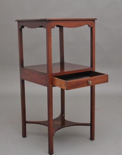 19th Century inlaid mahogany bedside table