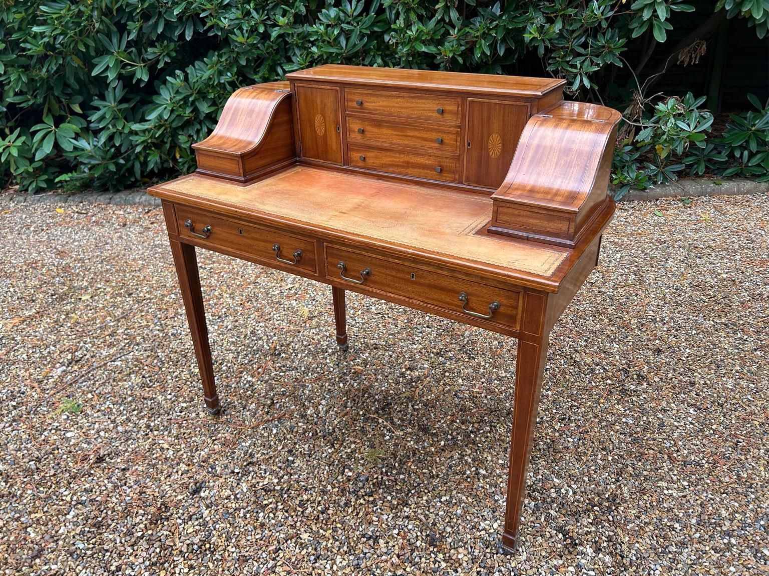 19th Century Inlaid Mahogany Carlton House Desk 5