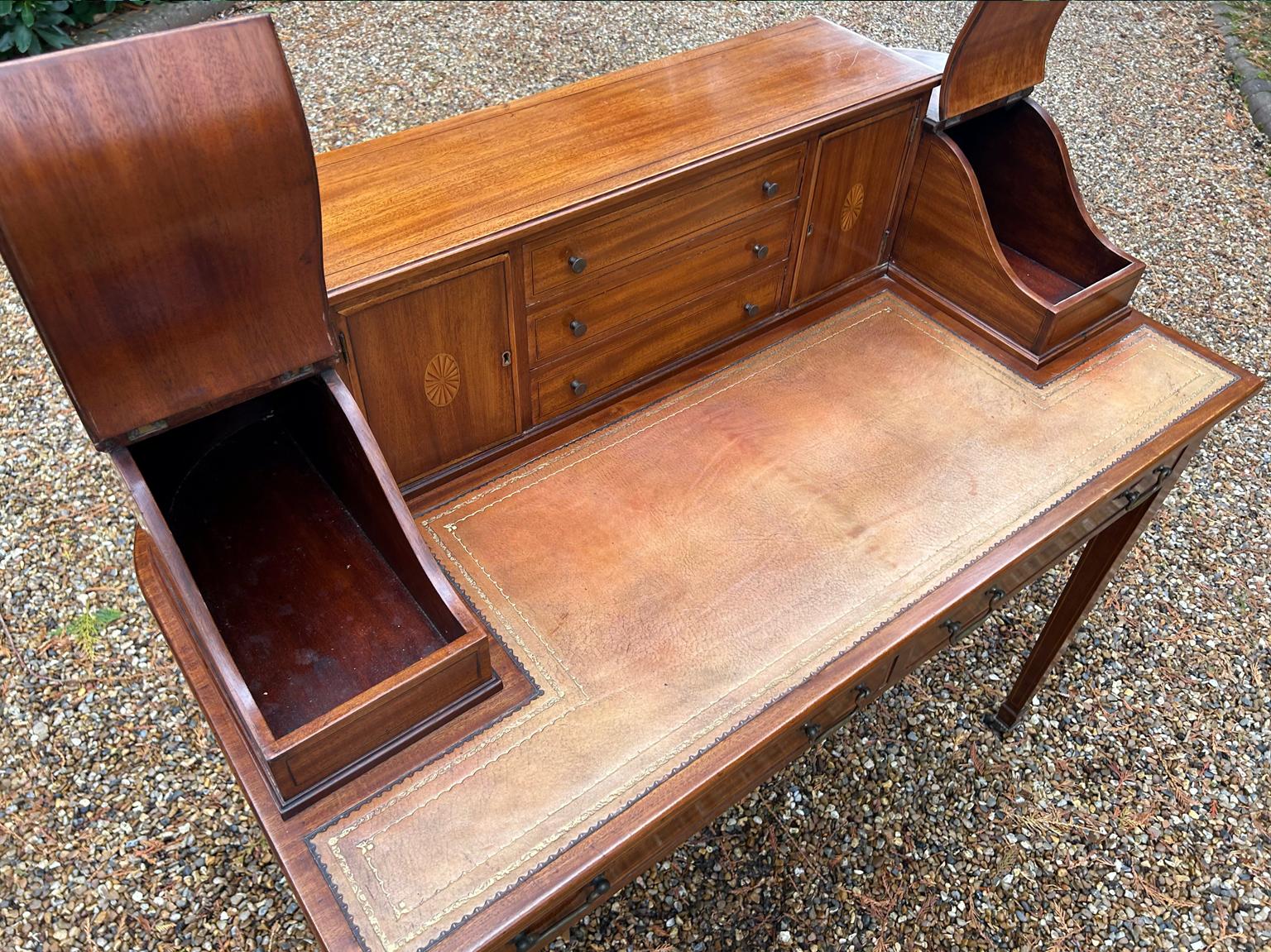 19th Century Inlaid Mahogany Carlton House Desk 3