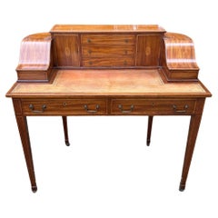 19th Century Inlaid Mahogany Carlton House Desk