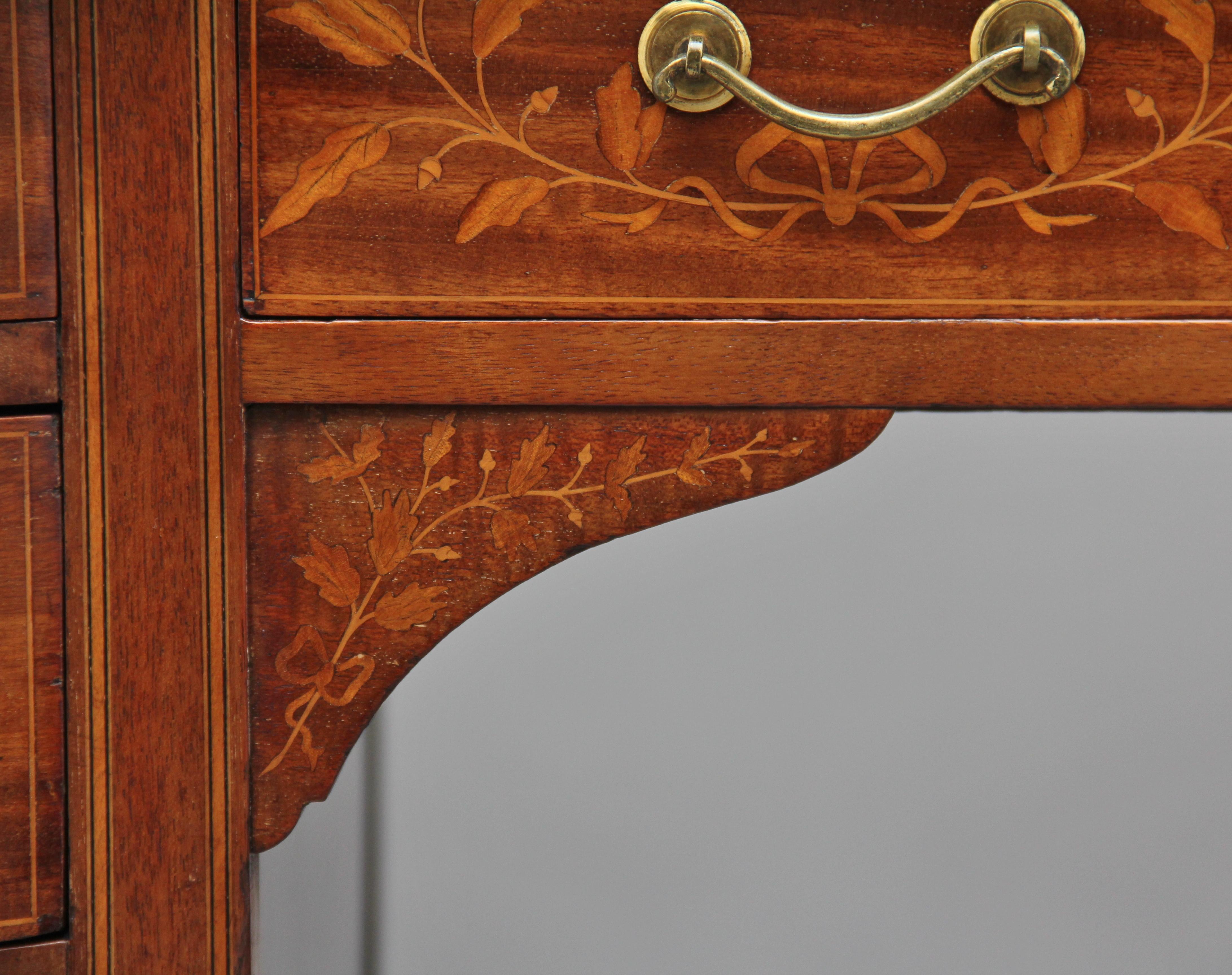 19th Century Inlaid Mahogany Desk 10