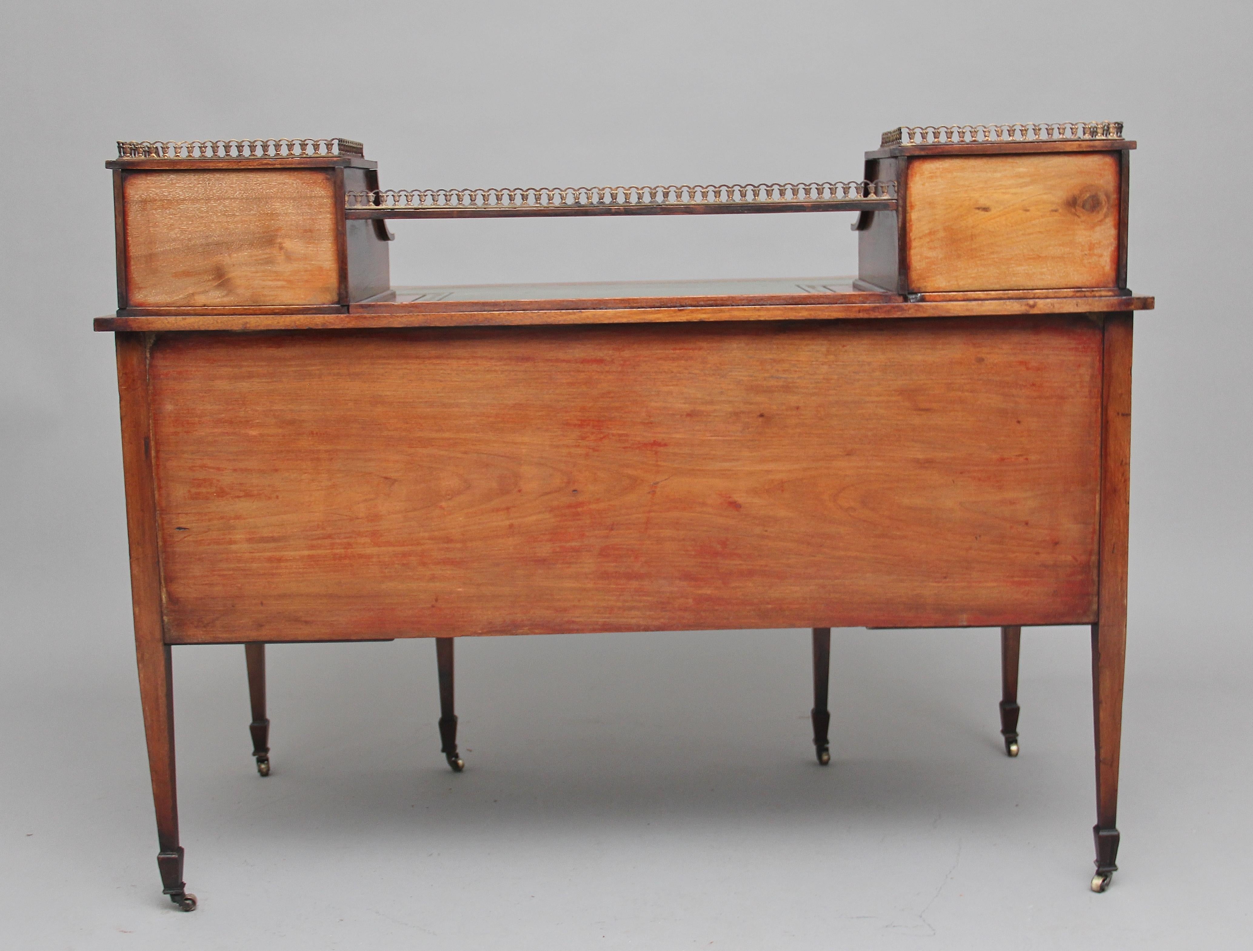 Late 19th Century 19th Century Inlaid Mahogany Desk