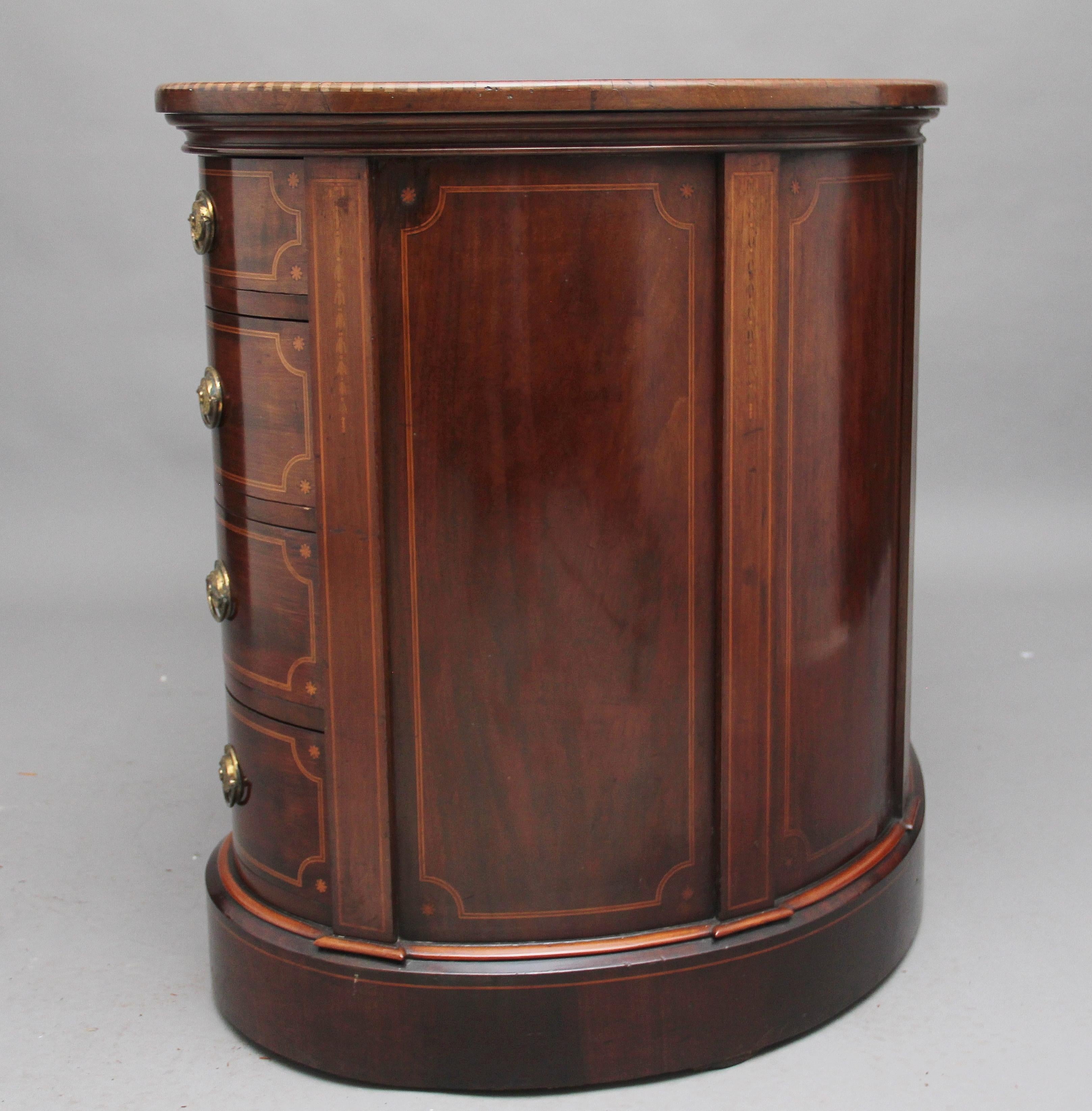 19th Century Inlaid Mahogany Kidney Shaped Desk with a Wonderful Provenance 4