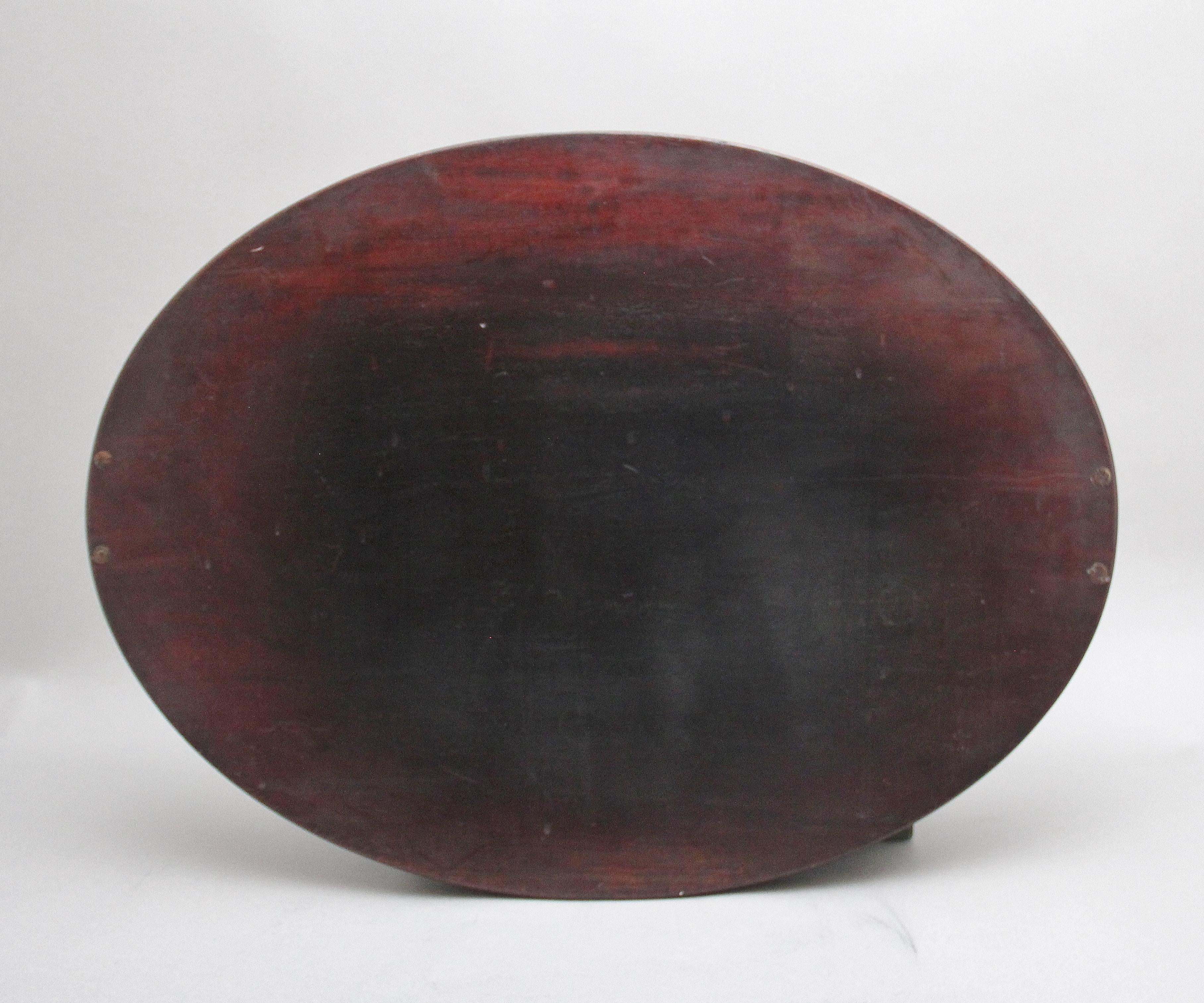 19th Century inlaid mahogany tray For Sale 1