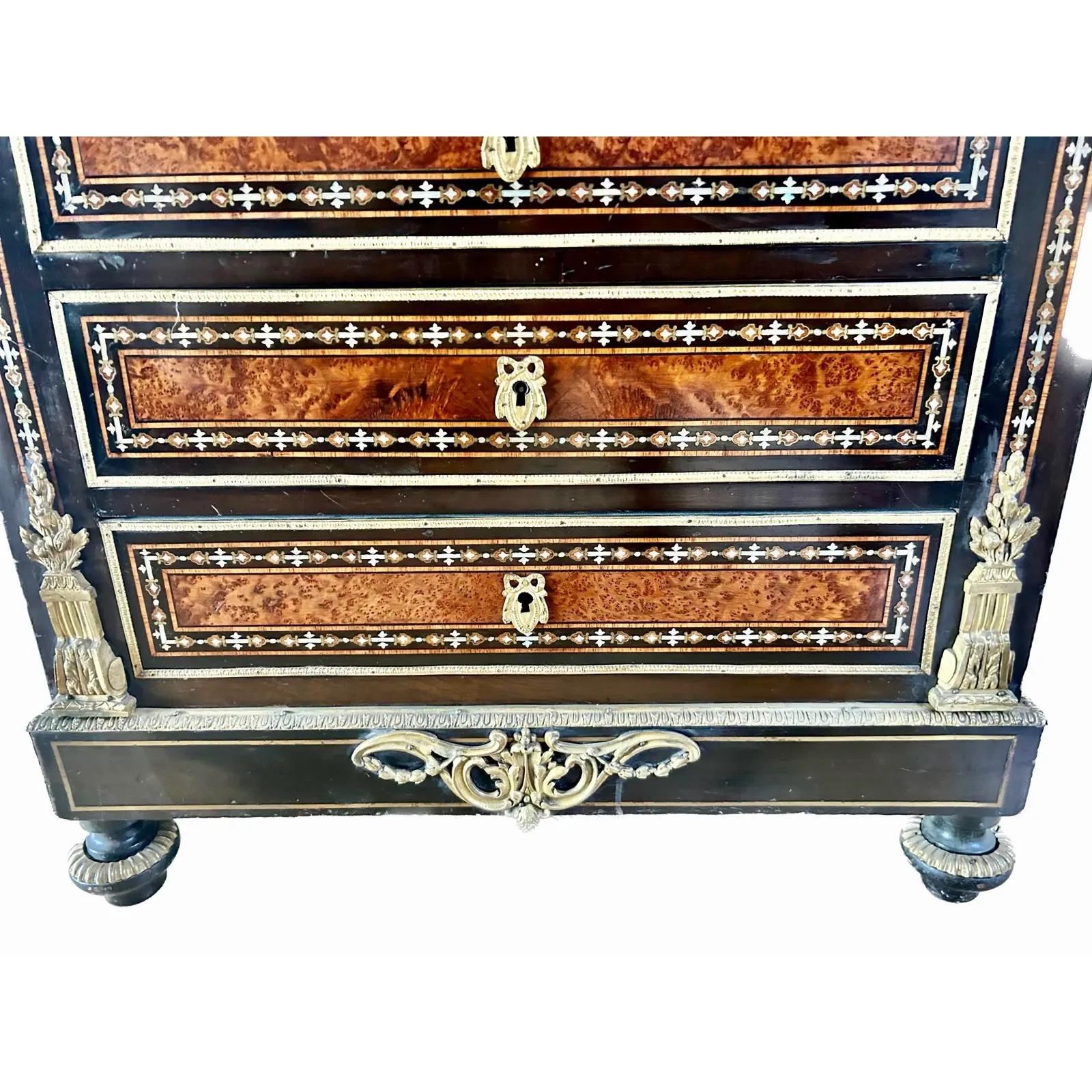 XIXe siècle 19th Century Inlaid Napoleon III Secretary Desk en vente