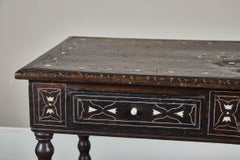 19th Century Inlaid Peruvian Table with Drawers