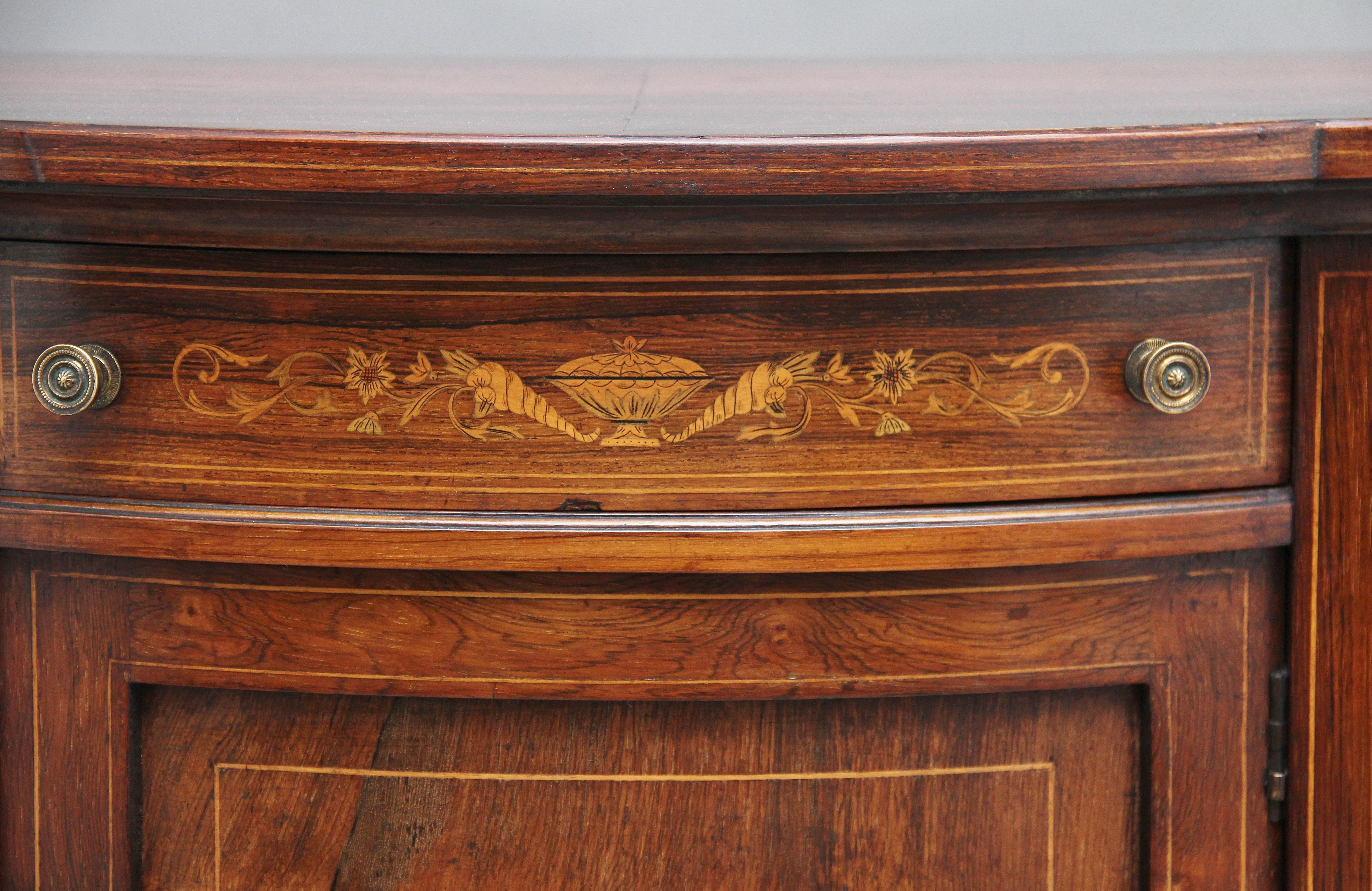19th Century Inlaid Rosewood Cabinet 6