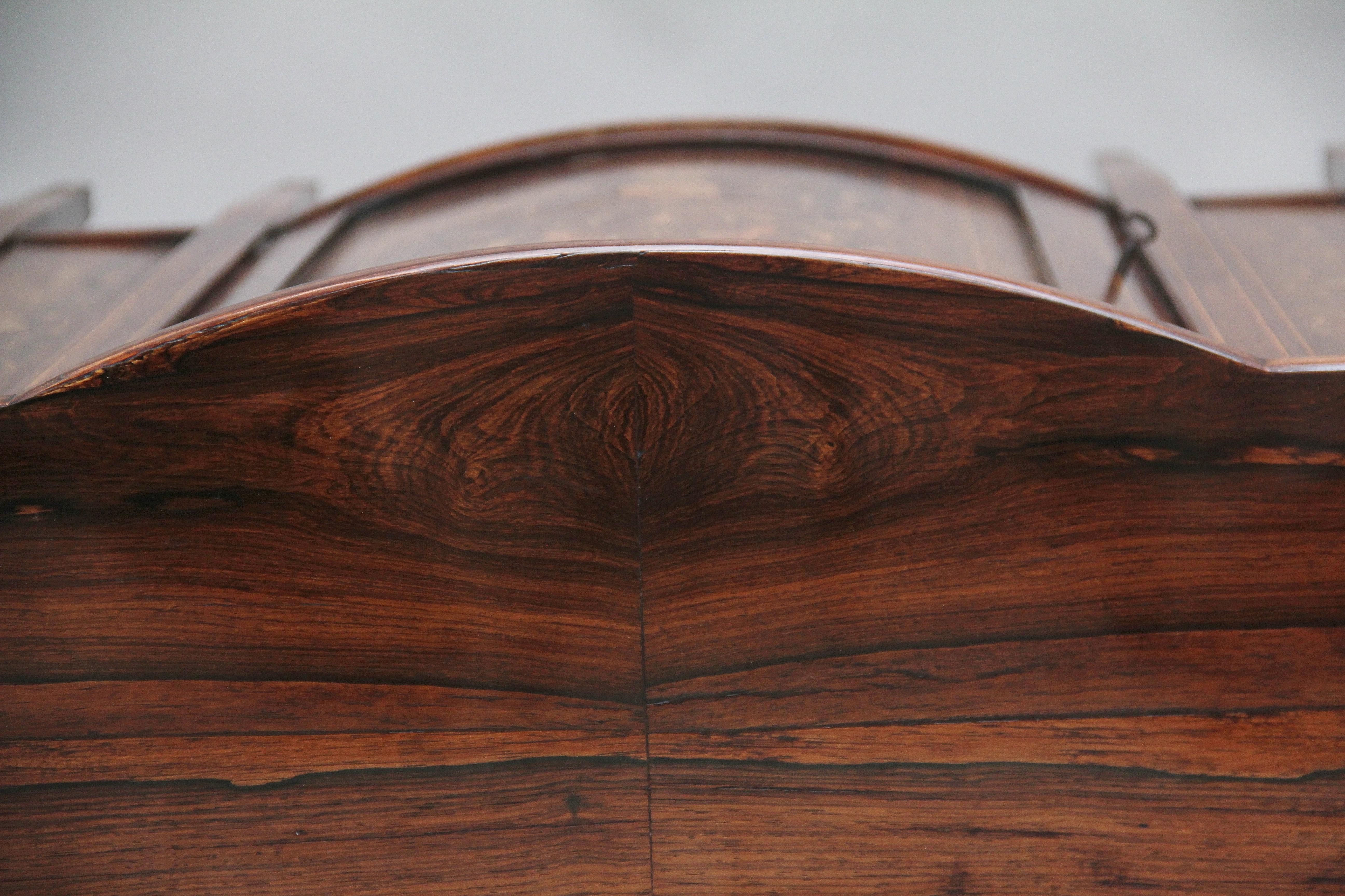 19th Century Inlaid Rosewood Cabinet 4