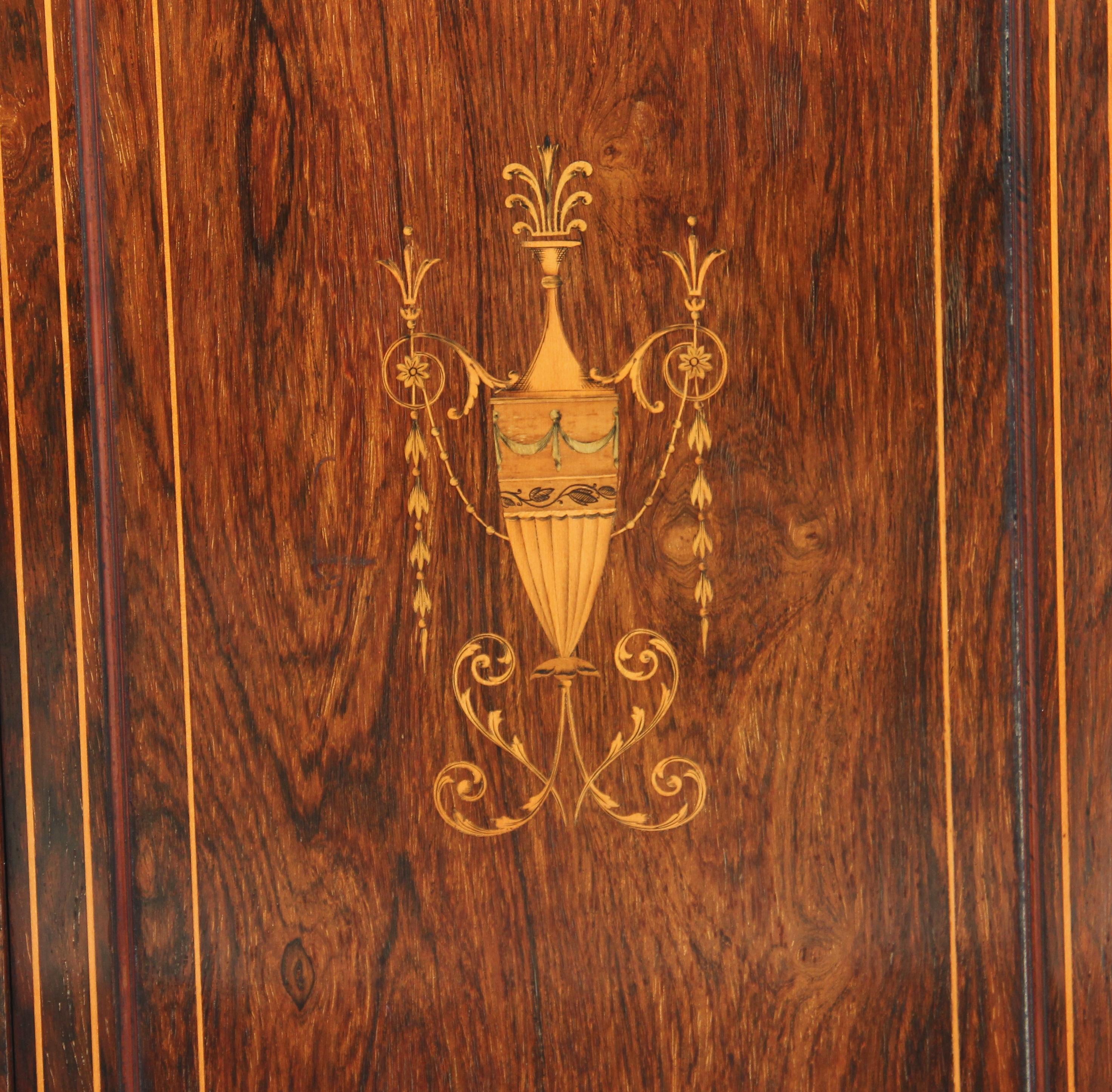 19th Century Inlaid Rosewood Corner Cabinet 5